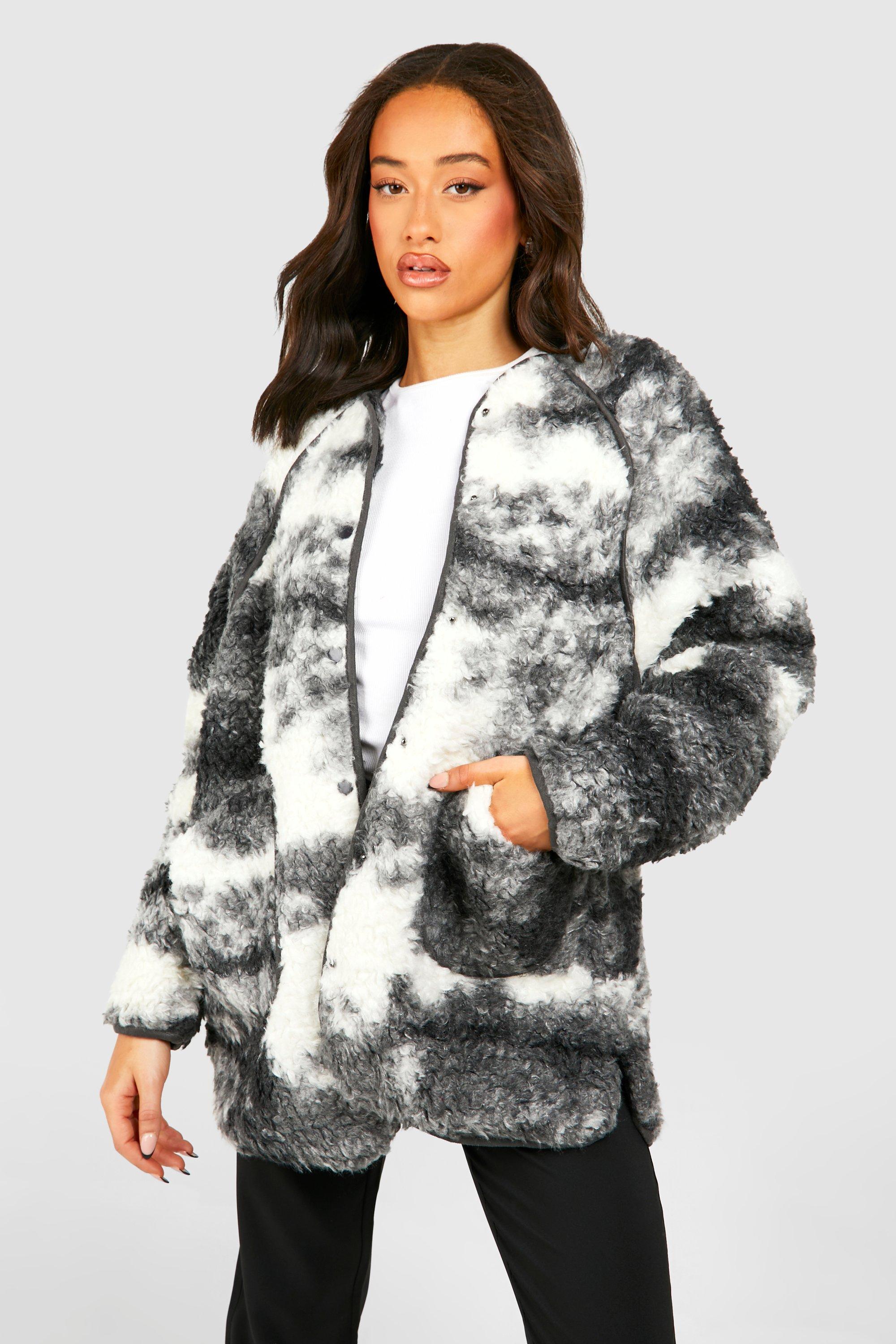 Leopard print teddy outlet coat