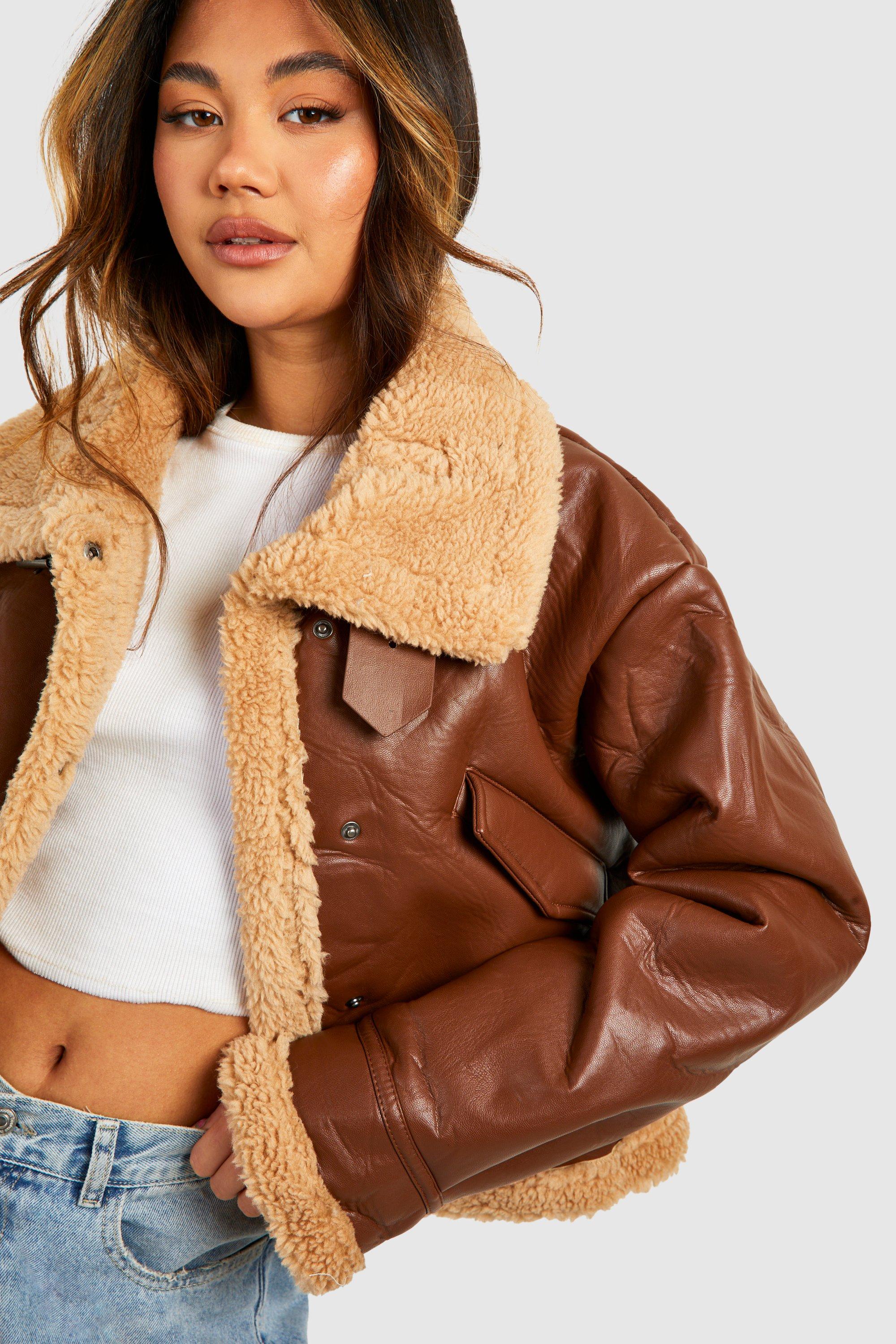 Boohoo teddy outlet aviator