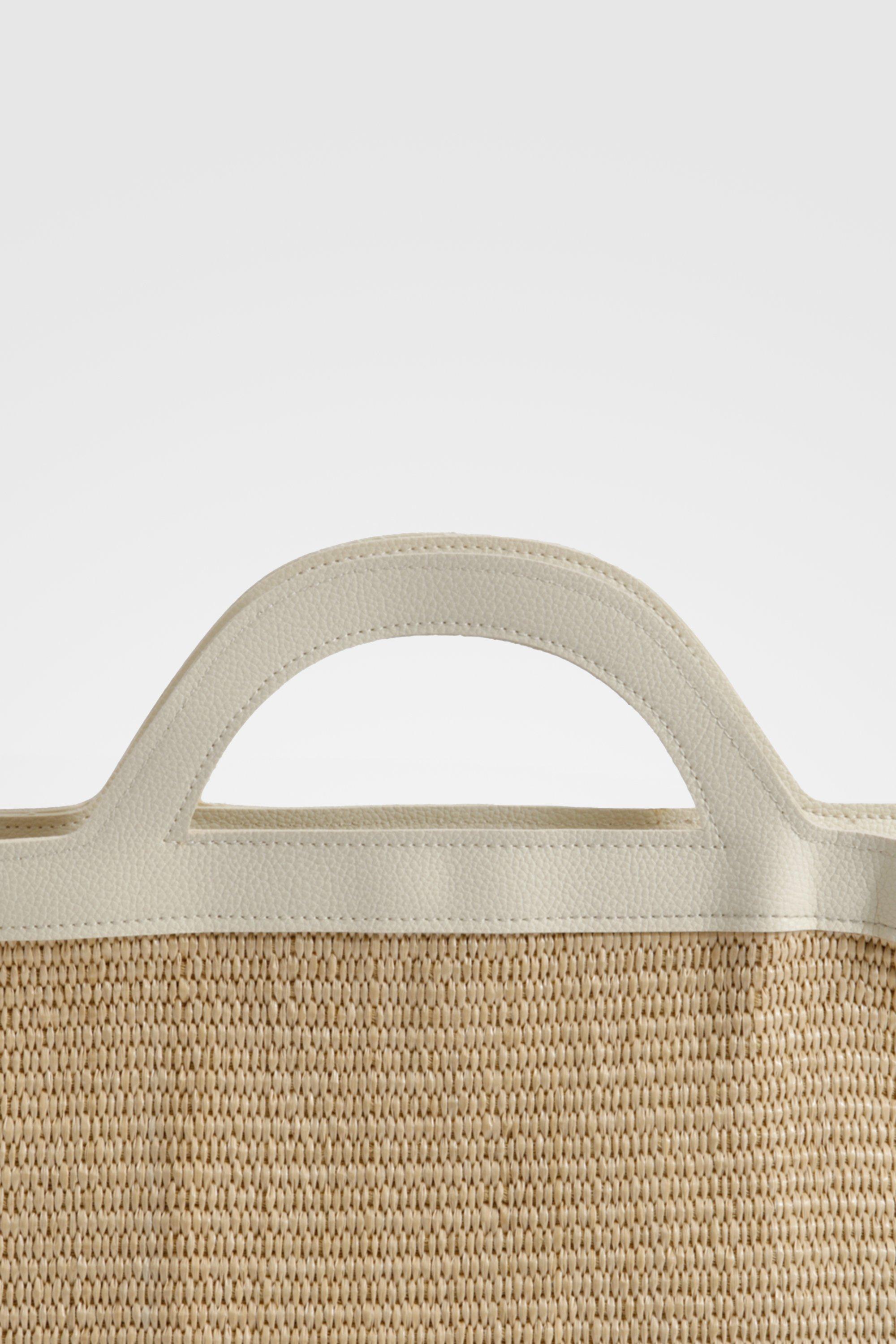 Edge Detail Straw Beach Bag