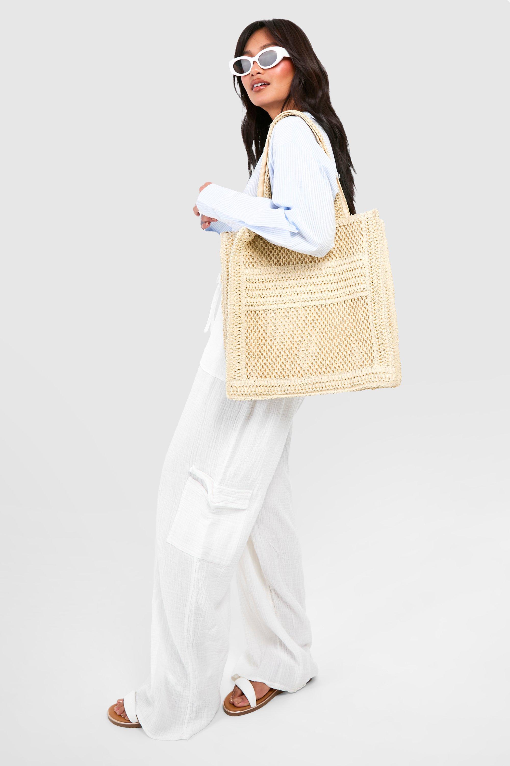 Women's straw tote bags sales