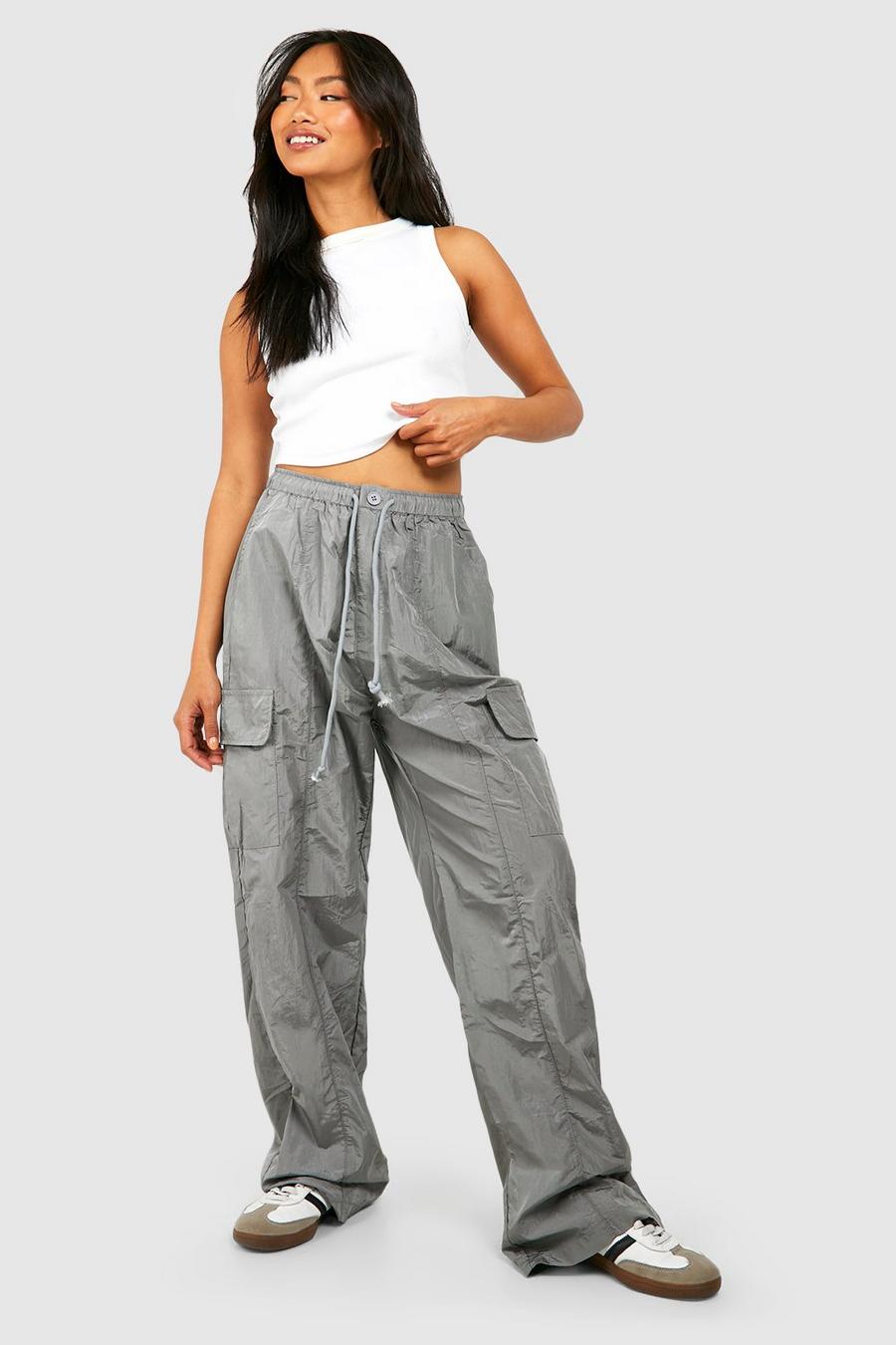 Grey Parachute Cargo Trouser image number 1
