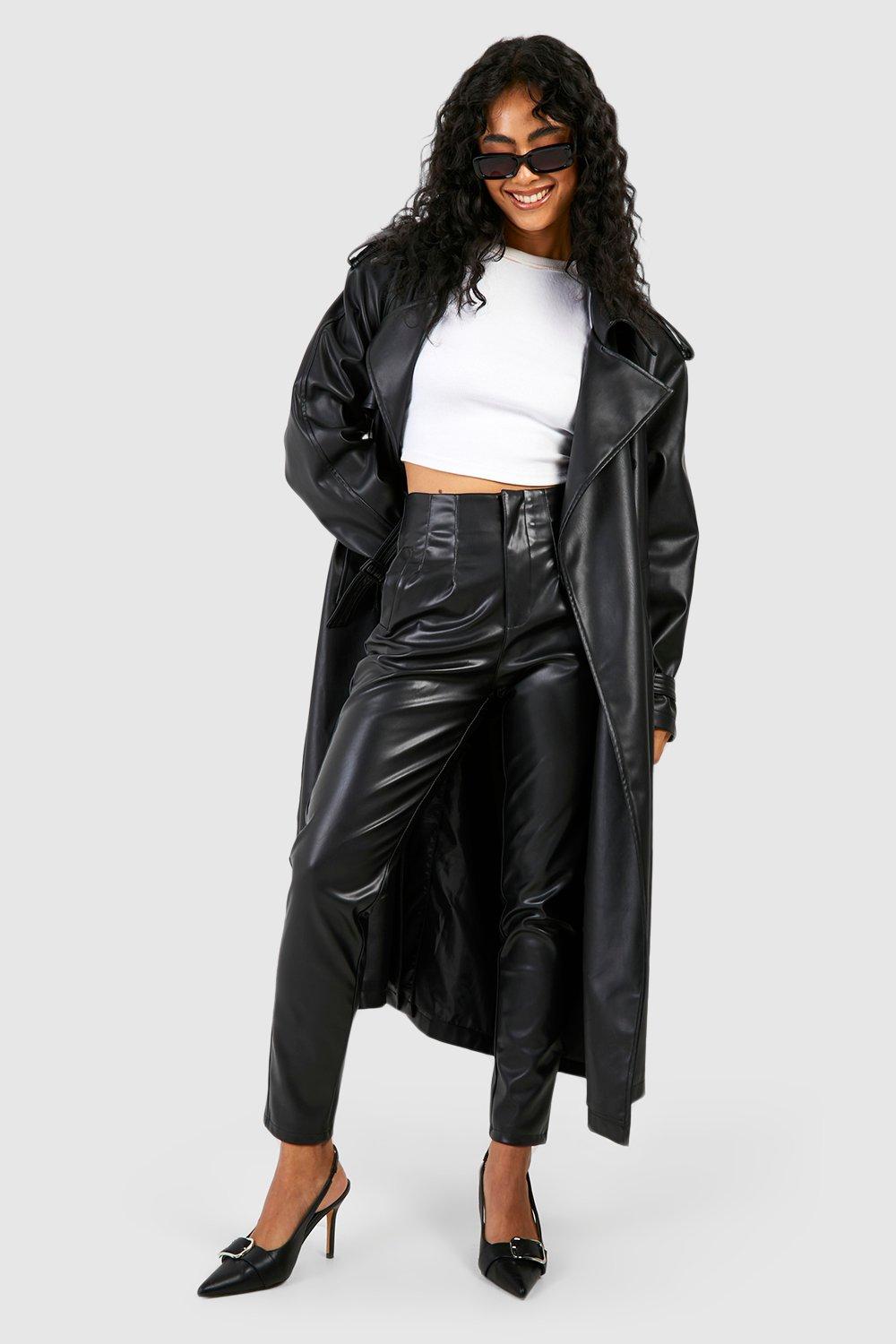 Boohoo leather hot sale look leggings