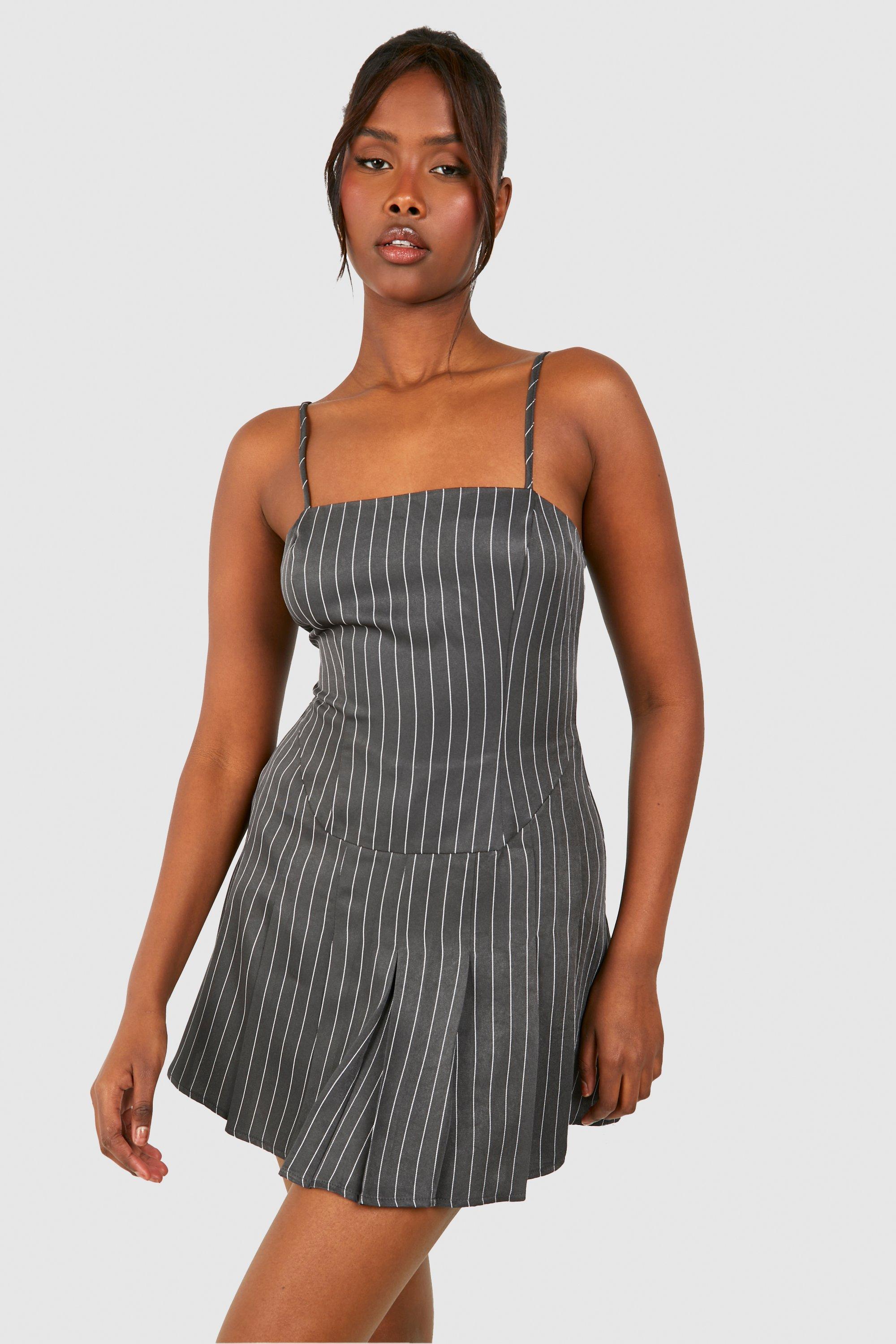 Boohoo pinstripe clearance dress