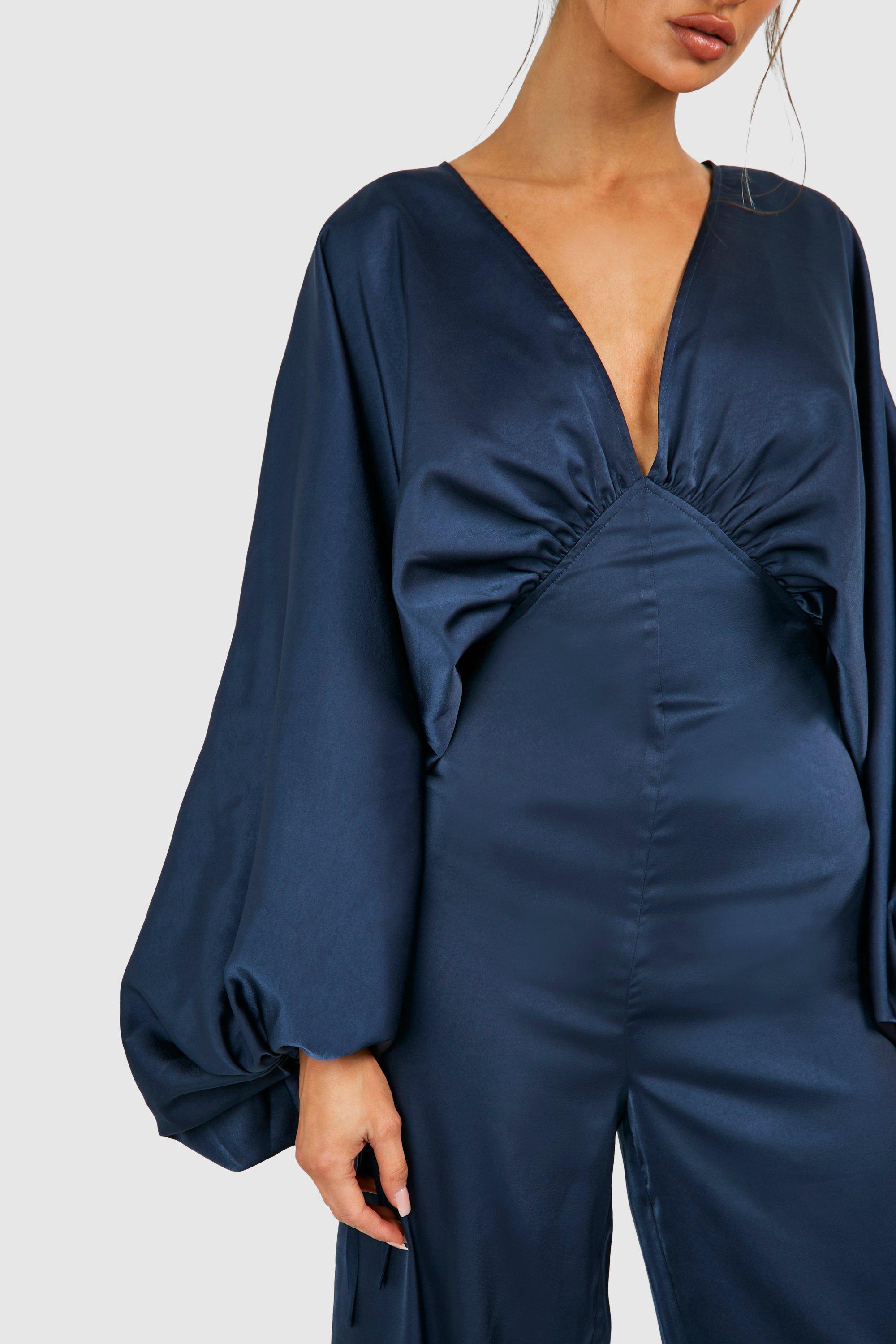 Boohoo satin jumpsuit clearance