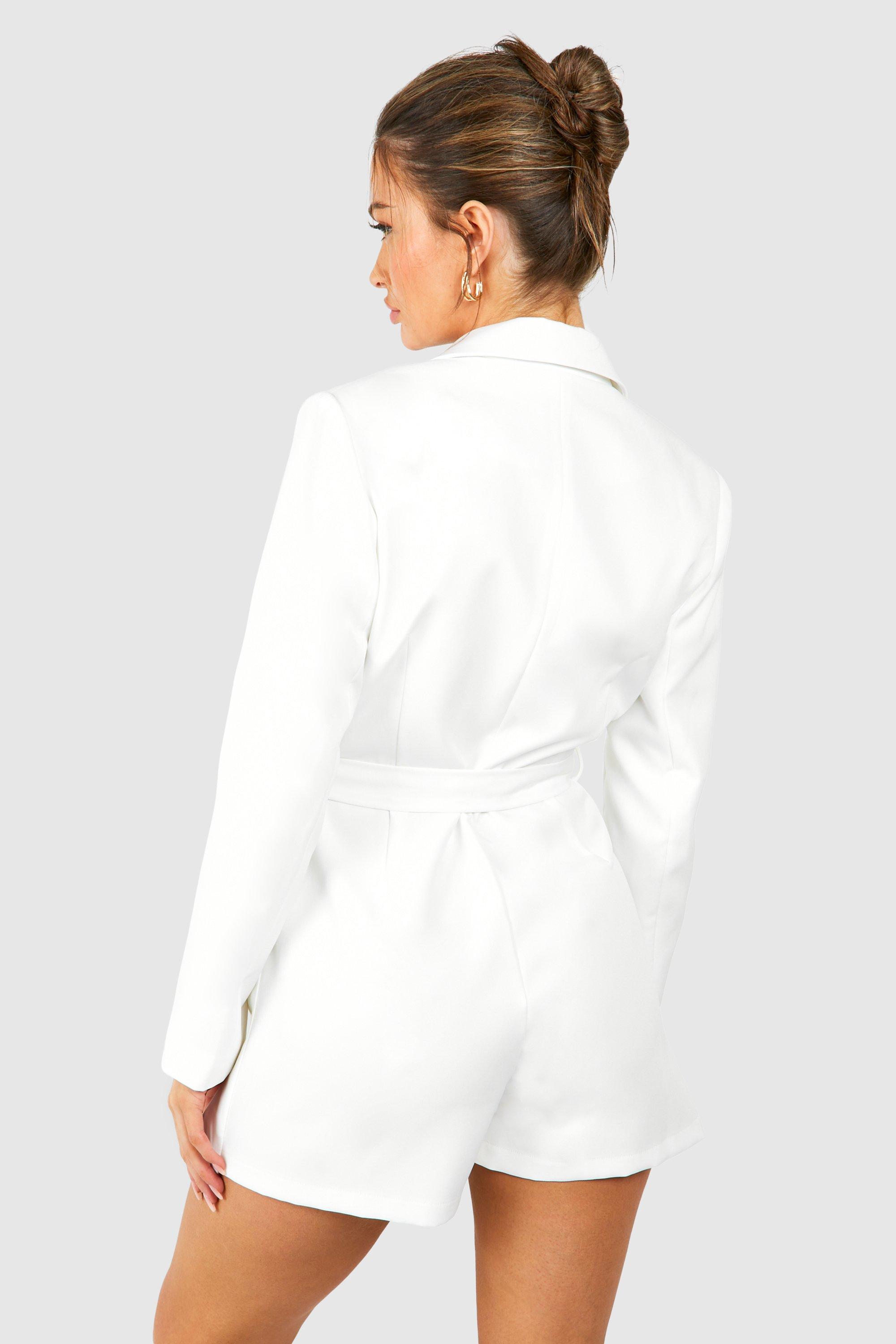 White store tailored playsuit