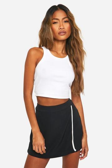 Contrast Wrap Skort black