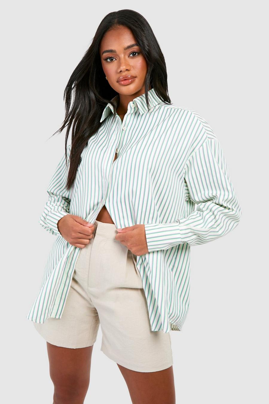 Camicia oversize a righe, Lilac image number 1