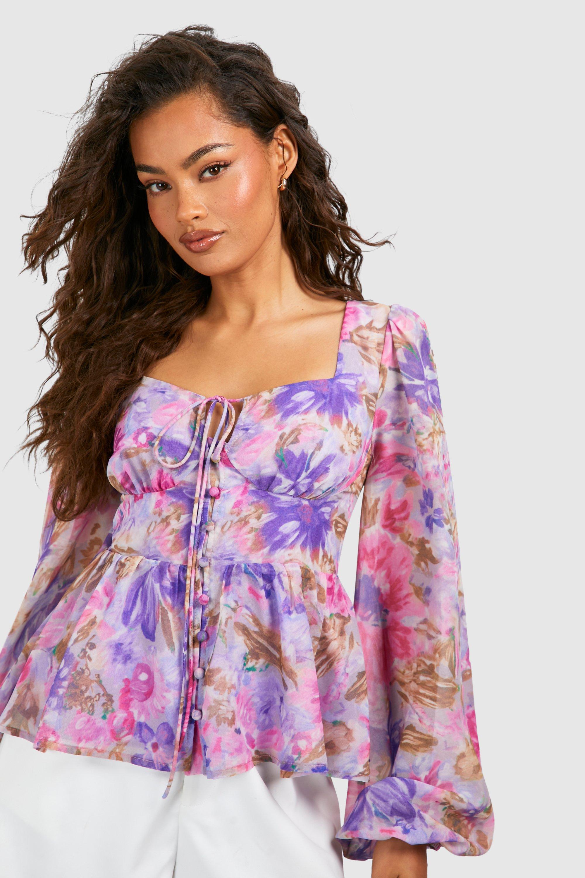 Chiffon tops for girls sales
