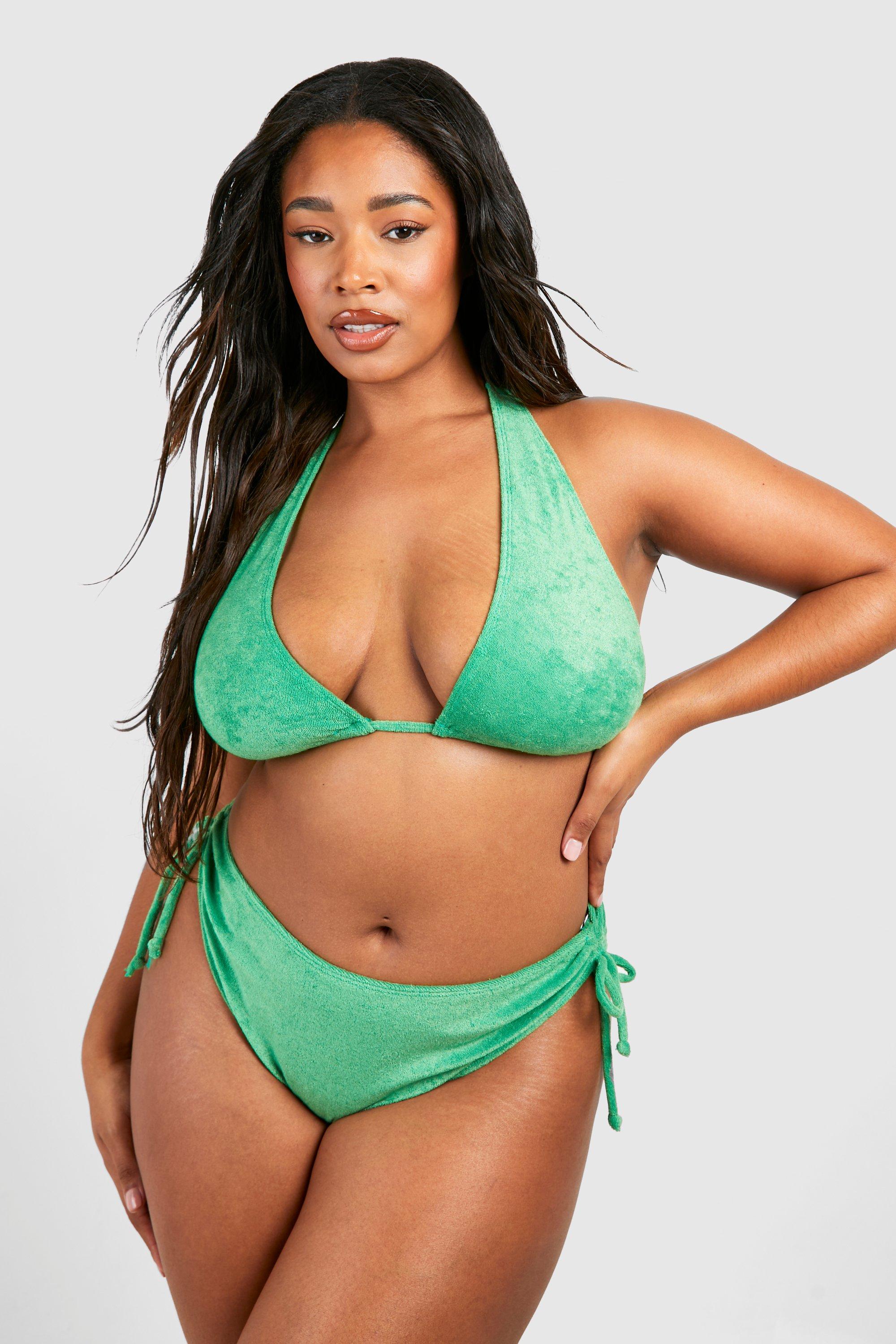 Plus size thong swim bottoms online