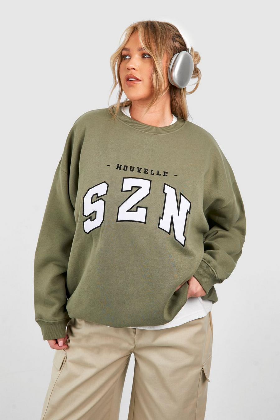 Plus Szn Applique Oversized Sweatshirt image number 1
