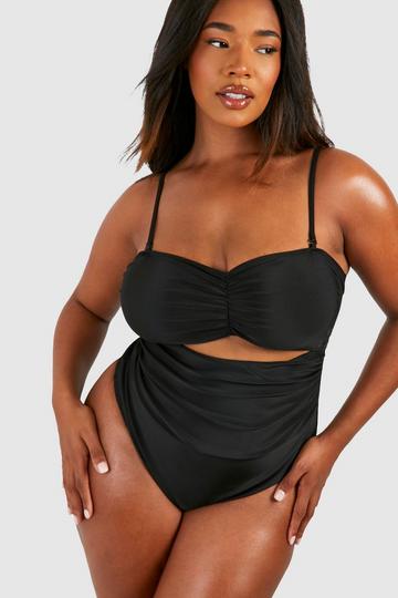 Plus Bandeau Ruched Swimsuit black