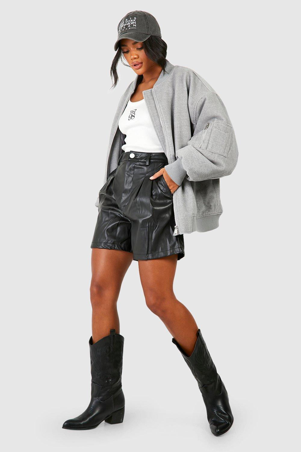 Leather shorts afterpay hotsell