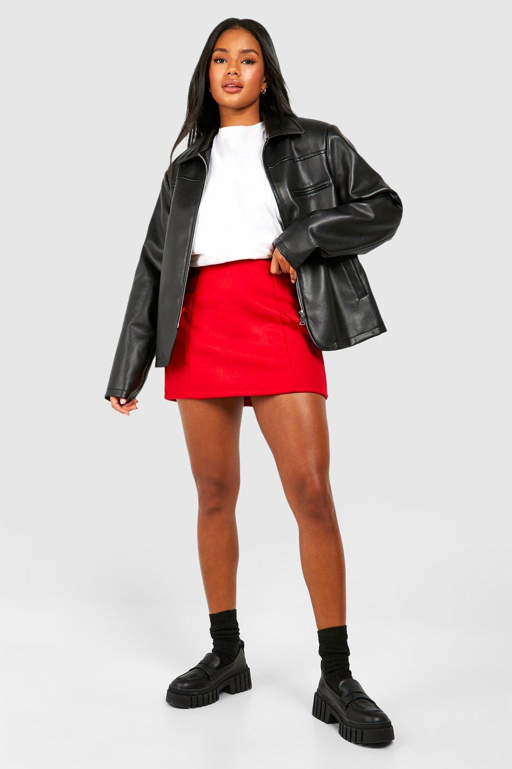 Missguided red 2025 mini skirt