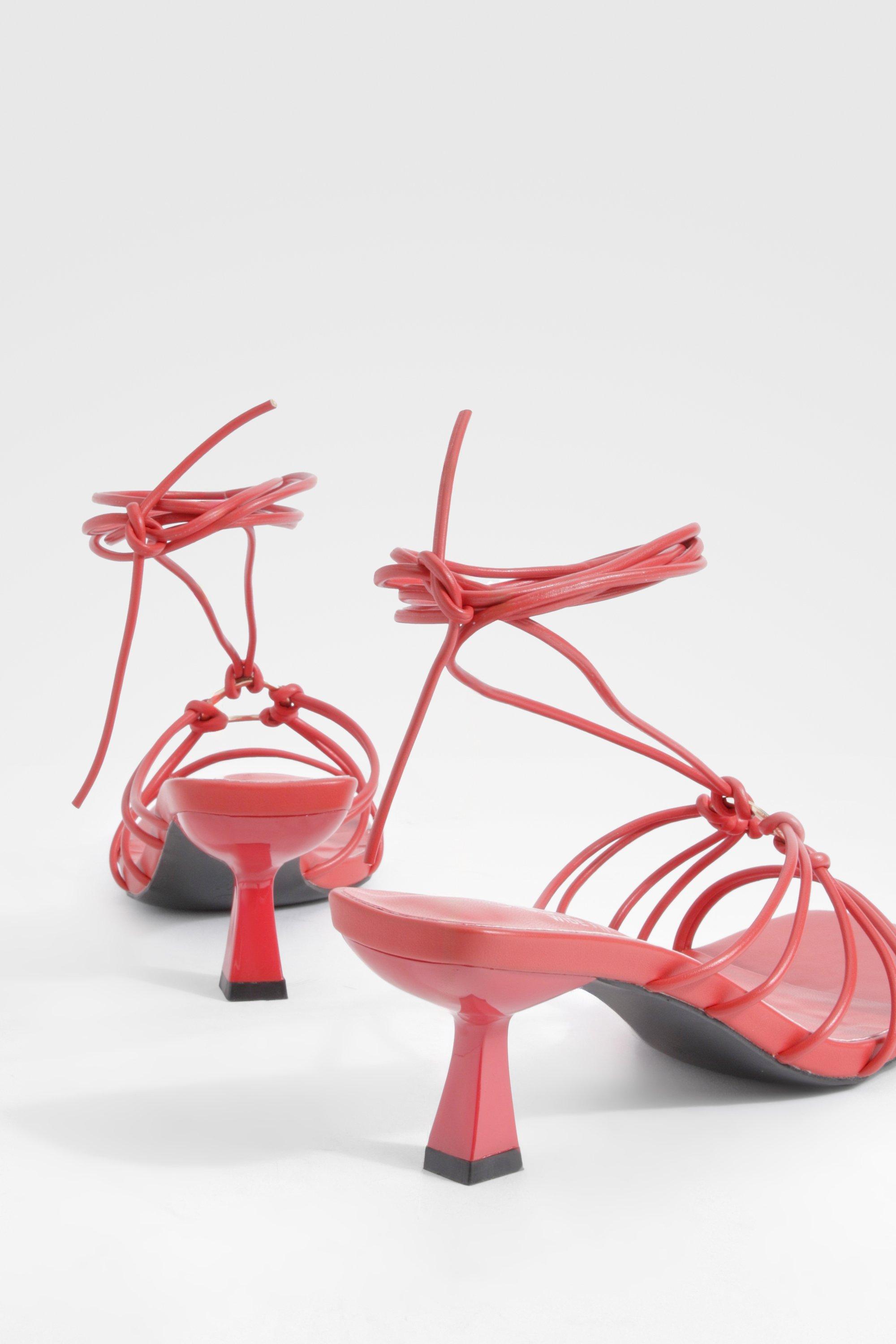 Boohoo red heels sale