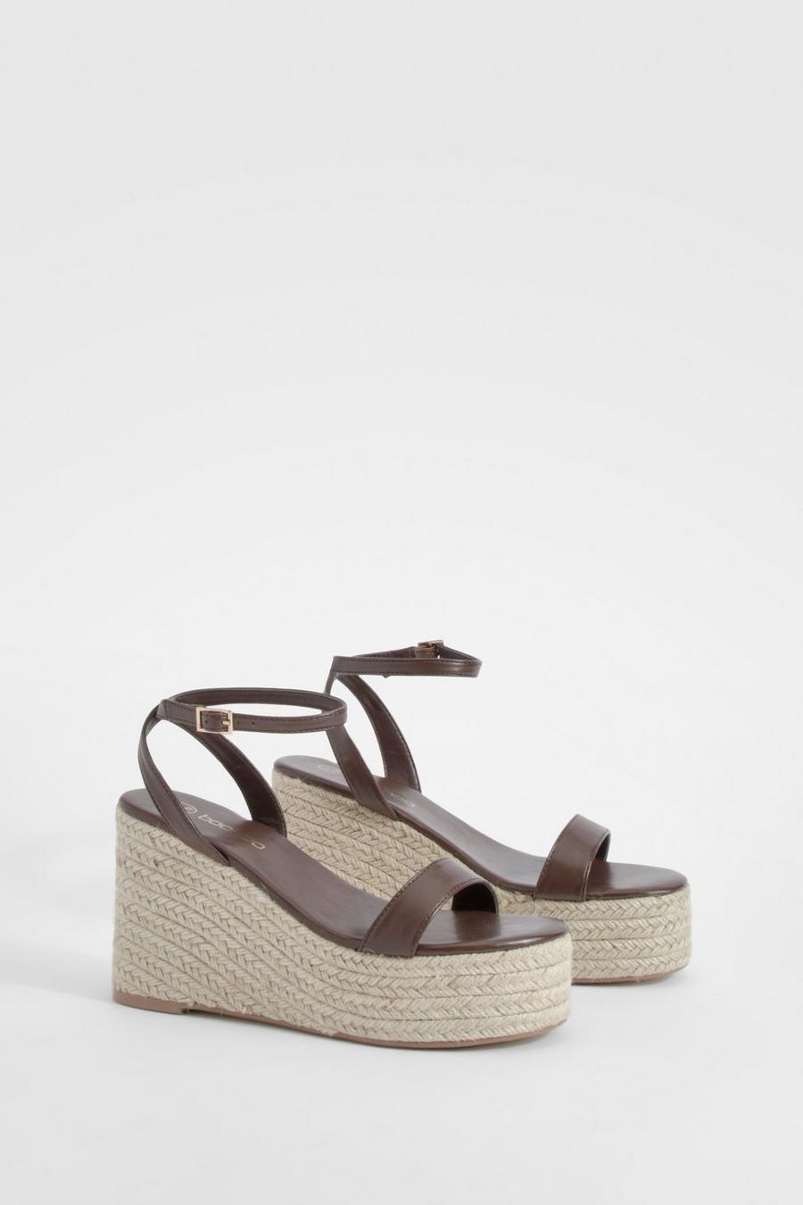 Chocolate 2 Part Mid Height Wedges image number 1