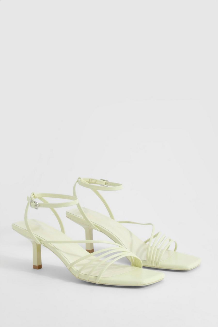Washed lime Asymmetric Low Heels