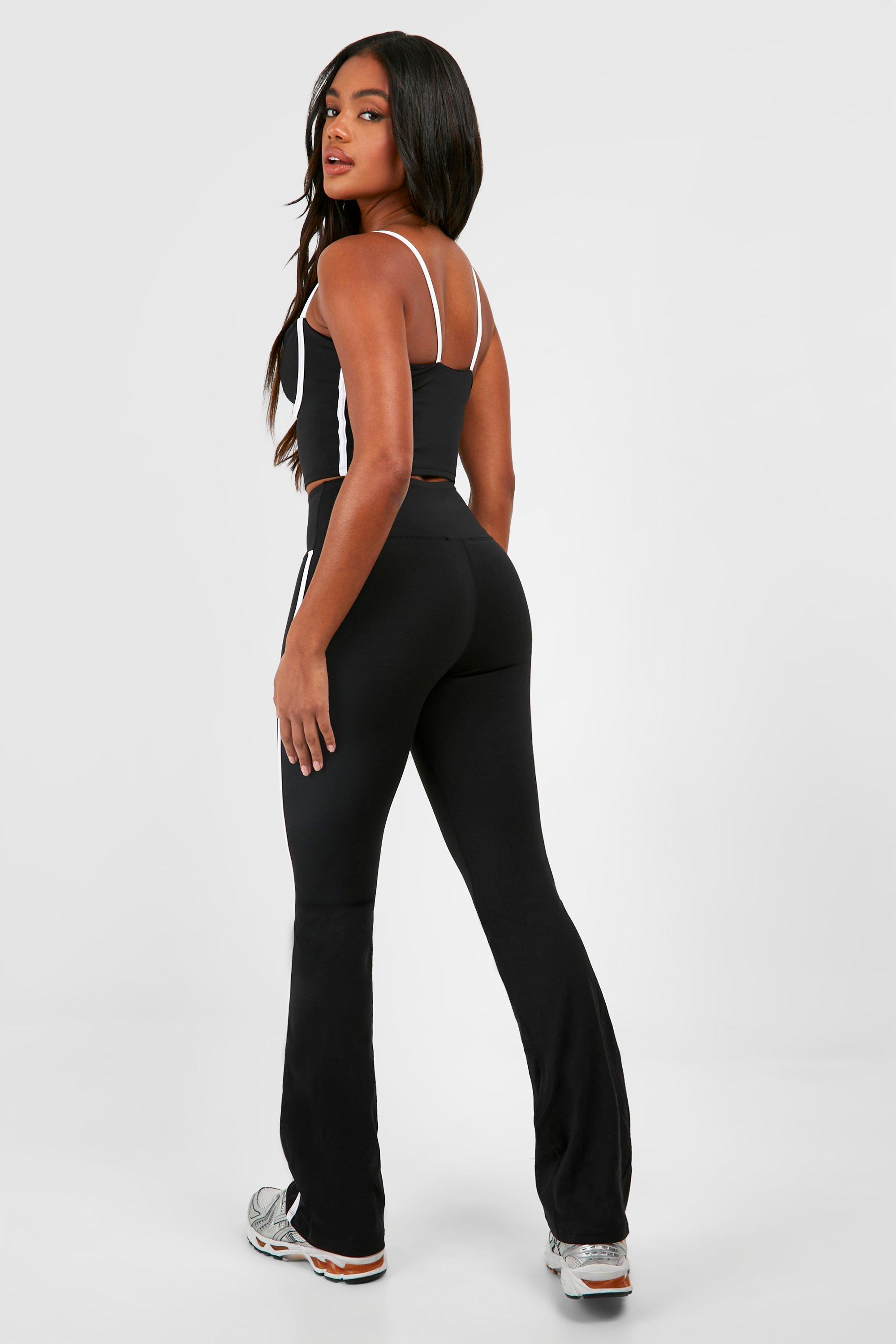 Premium Sculpt Reform Seam Detail Flared Yoga Legging, £17.25 at Boohoo