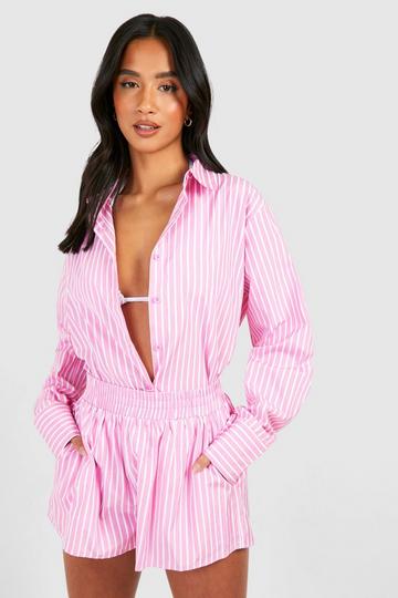 Petite Stripe Beach Short pink