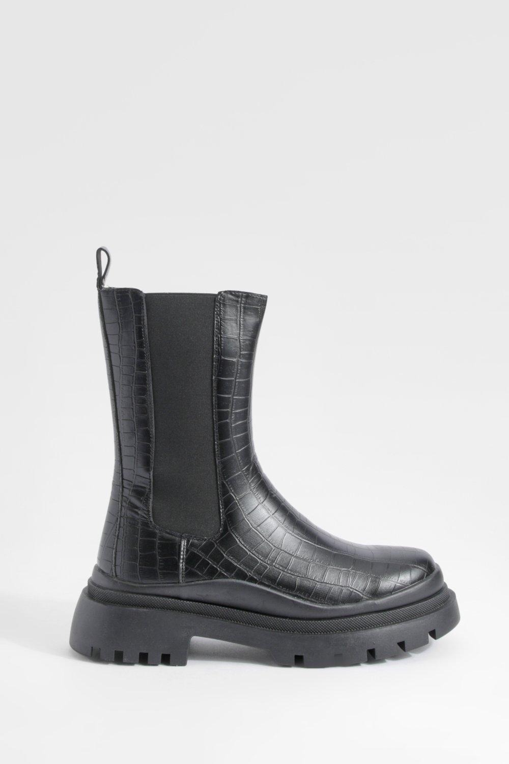 Croc print best sale chelsea boots