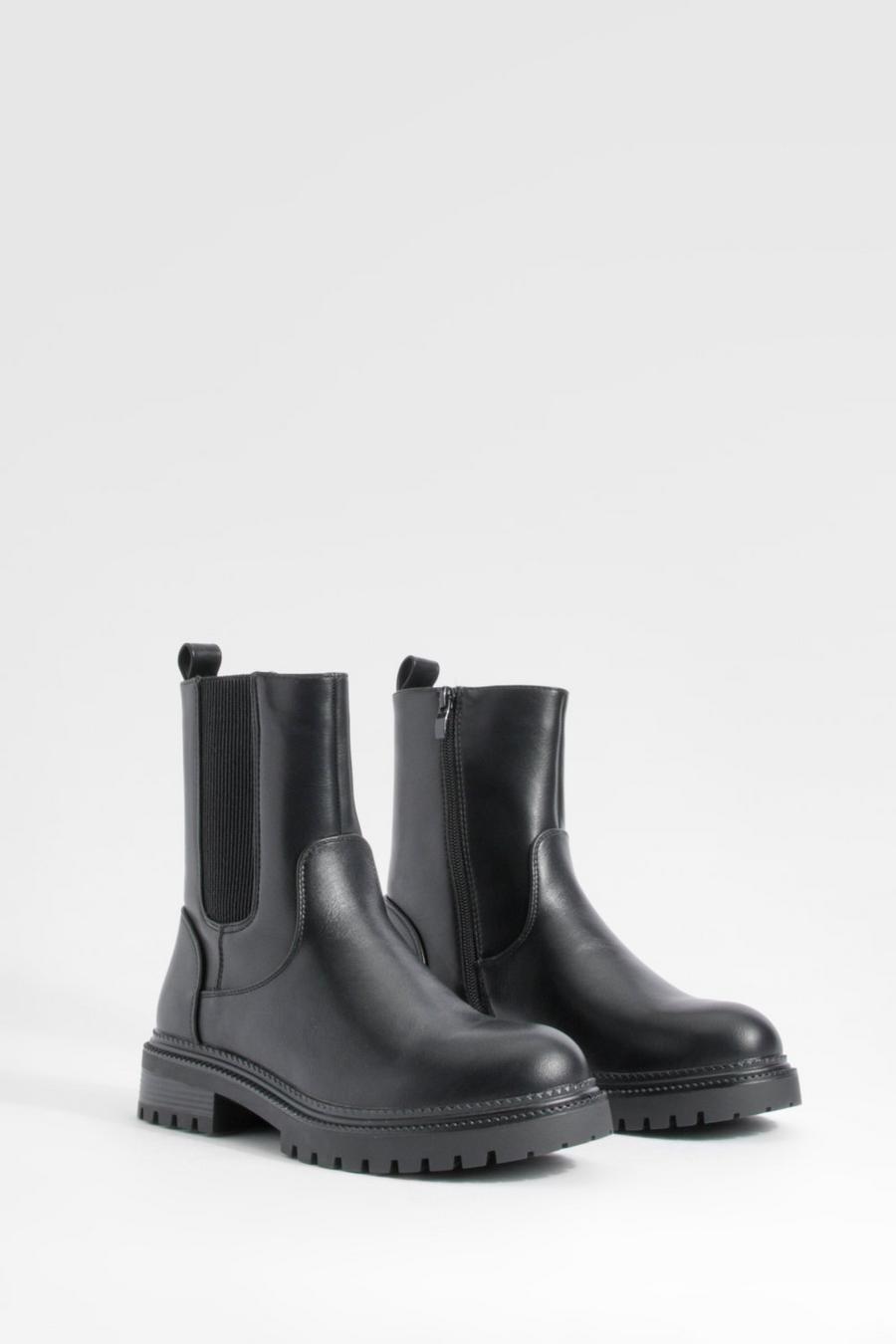 Black Tab Detail Chelsea Boots   image number 1