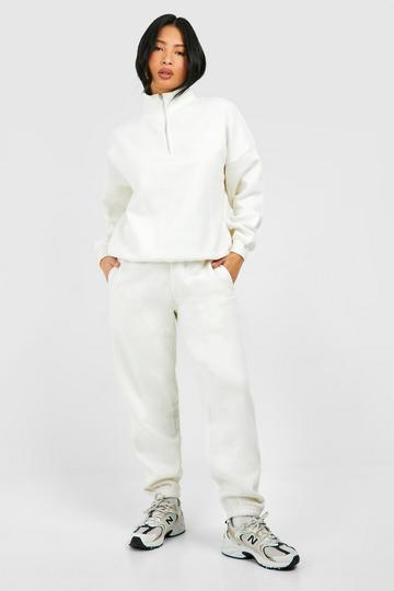 Petite Half Zip Tracksuit ecru