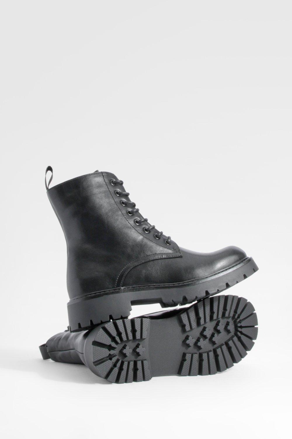 Lace up chunky outlet heel hiker boots