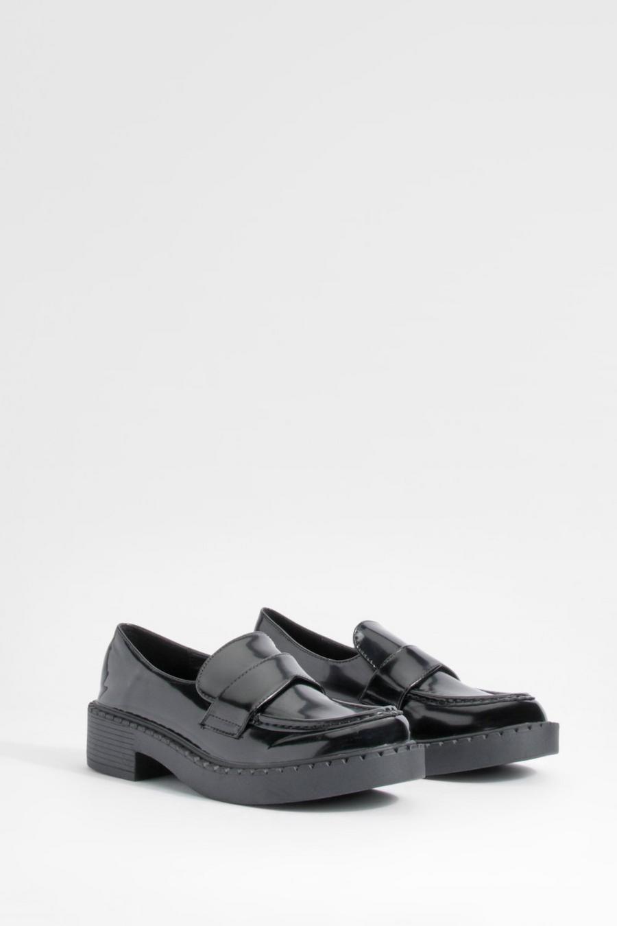 Chunky Patent Loafers | Boohoo UK