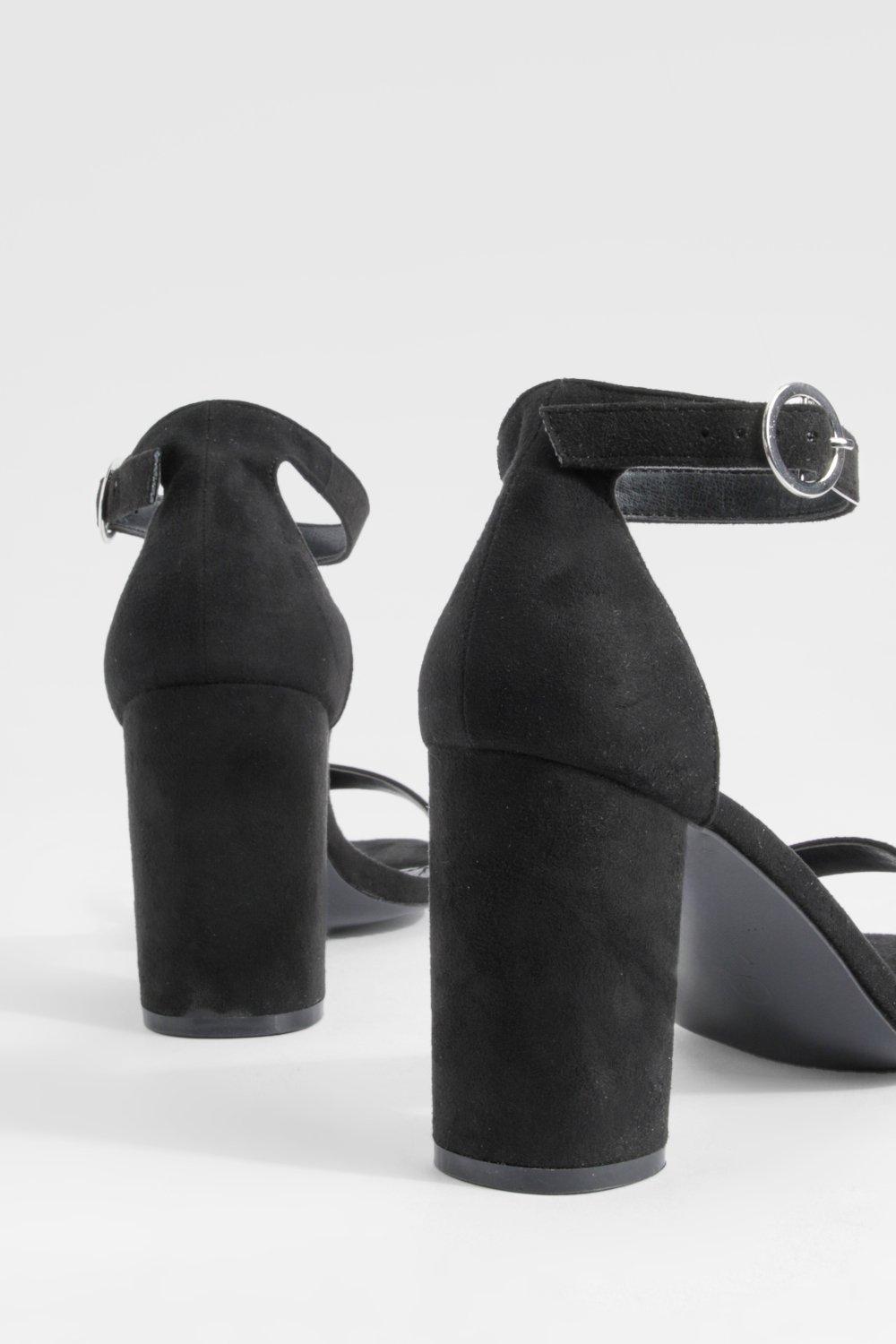 New look black barely there heels best sale