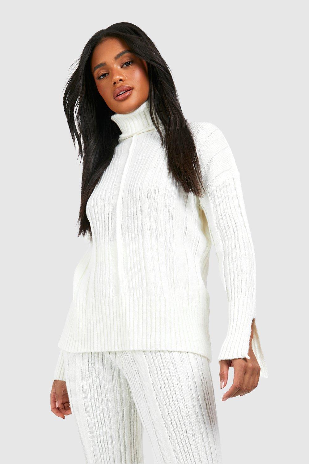 SOFT TURTLENECK TOP - Ecru