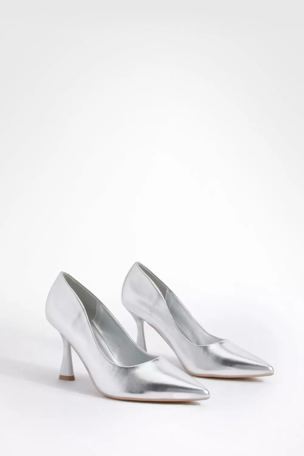 Square Heel Pointed Toe Court Shoes