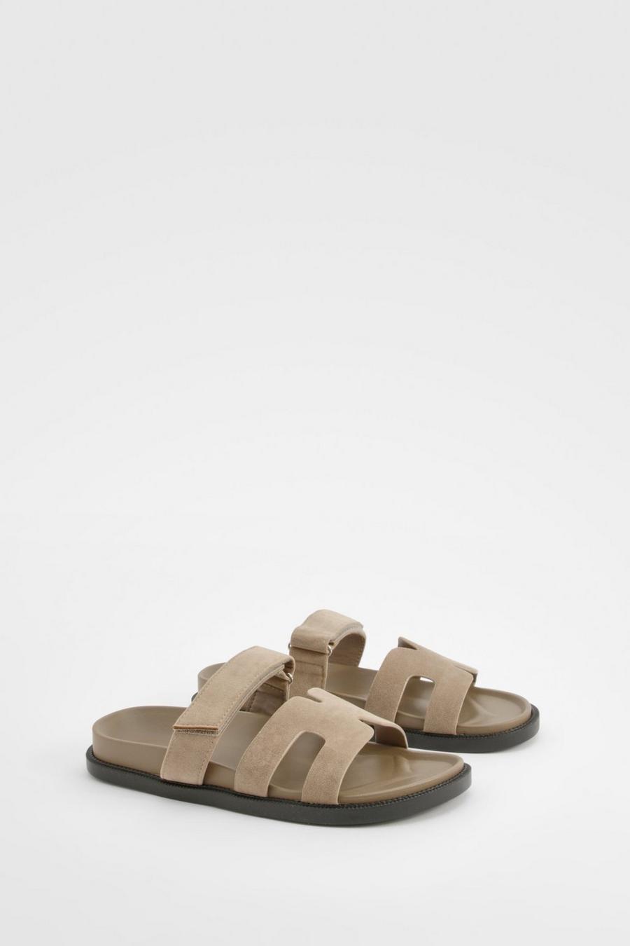 Taupe Cut Out Detail Sliders  image number 1