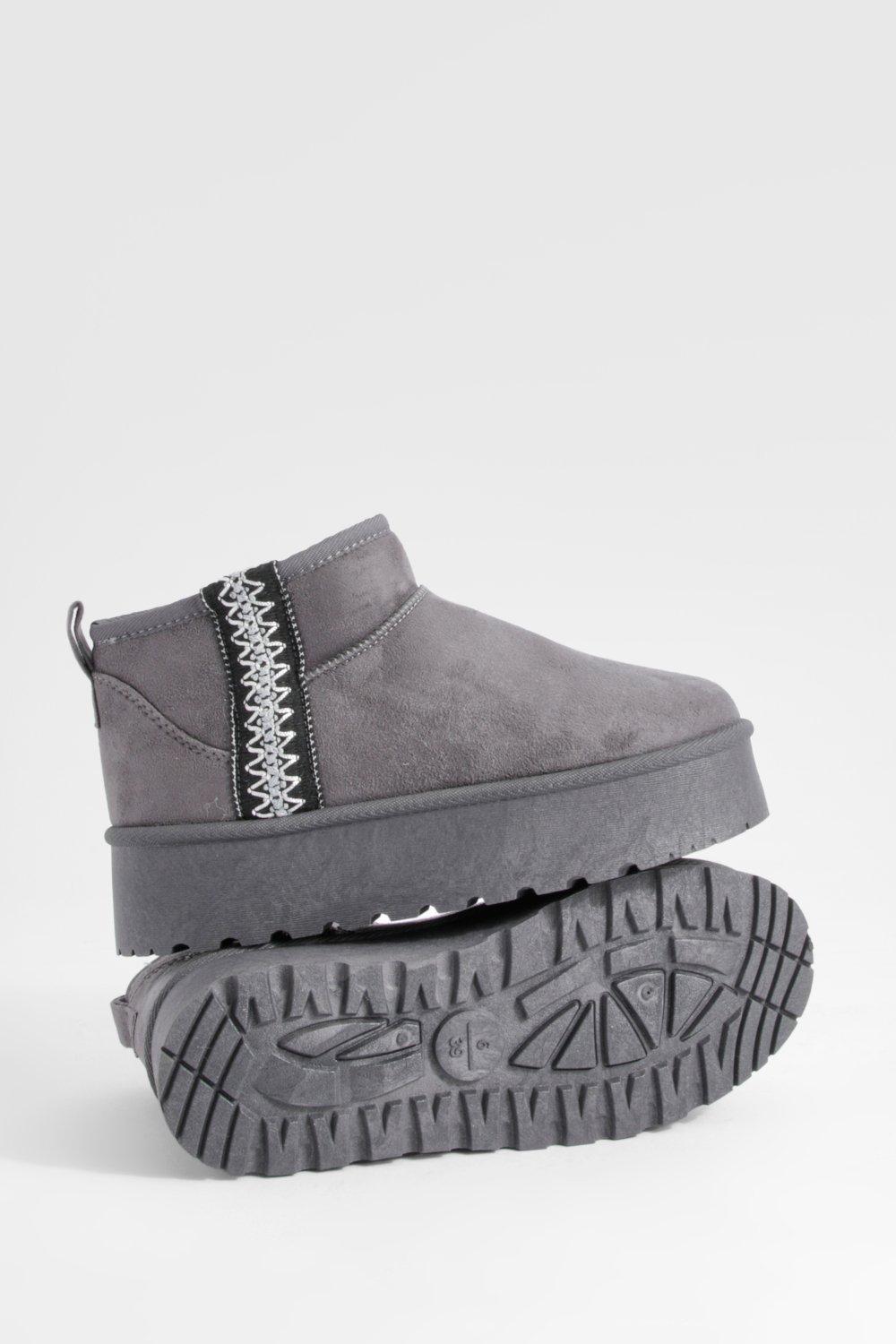 Boohoo grey boots sales