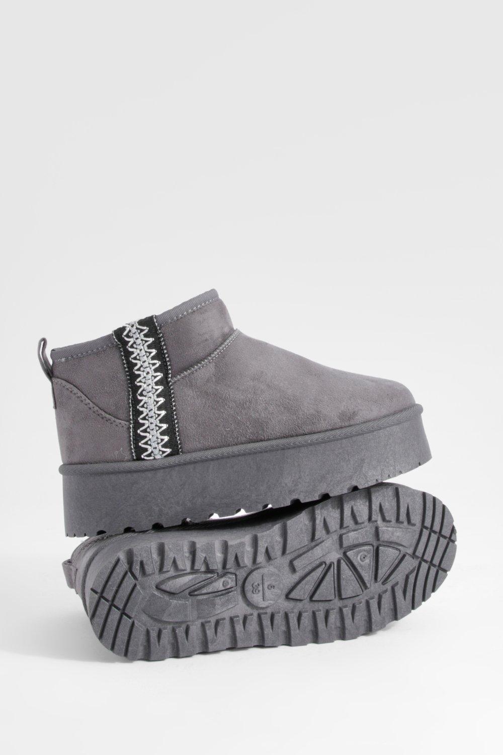 Boohoo on sale grey boots