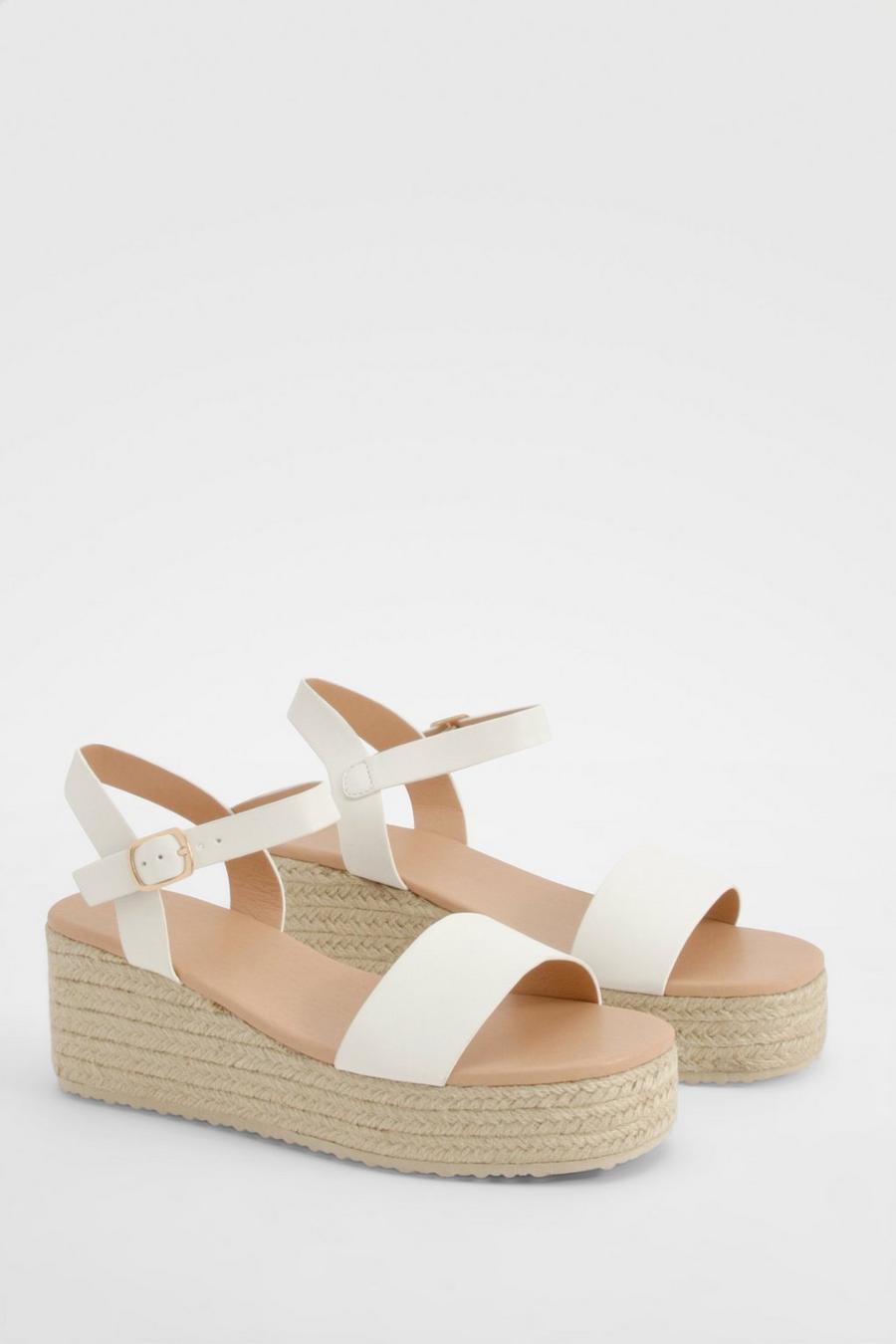 White 2 Part Mid Height Wedge