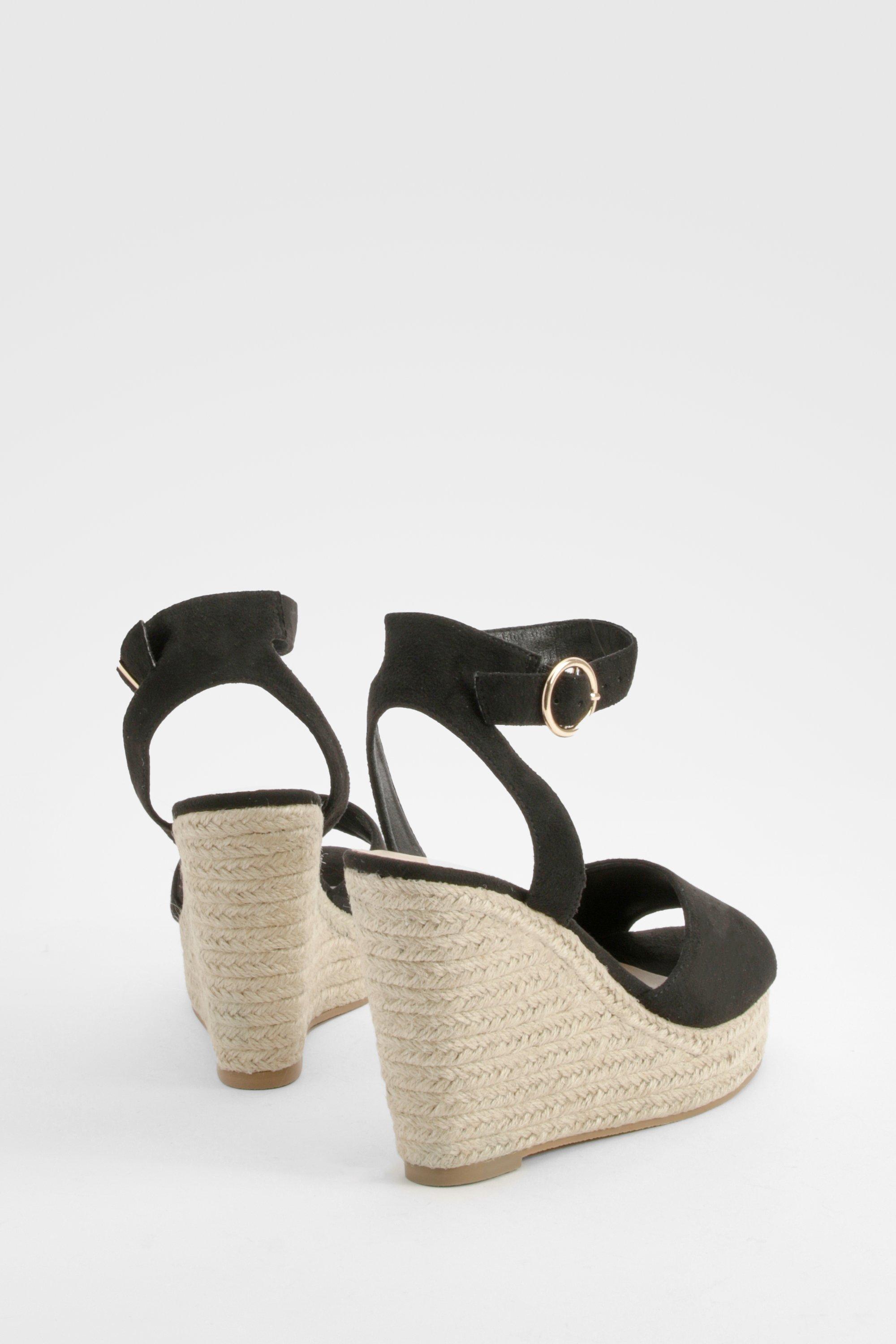 Wide width peep toe wedge sales