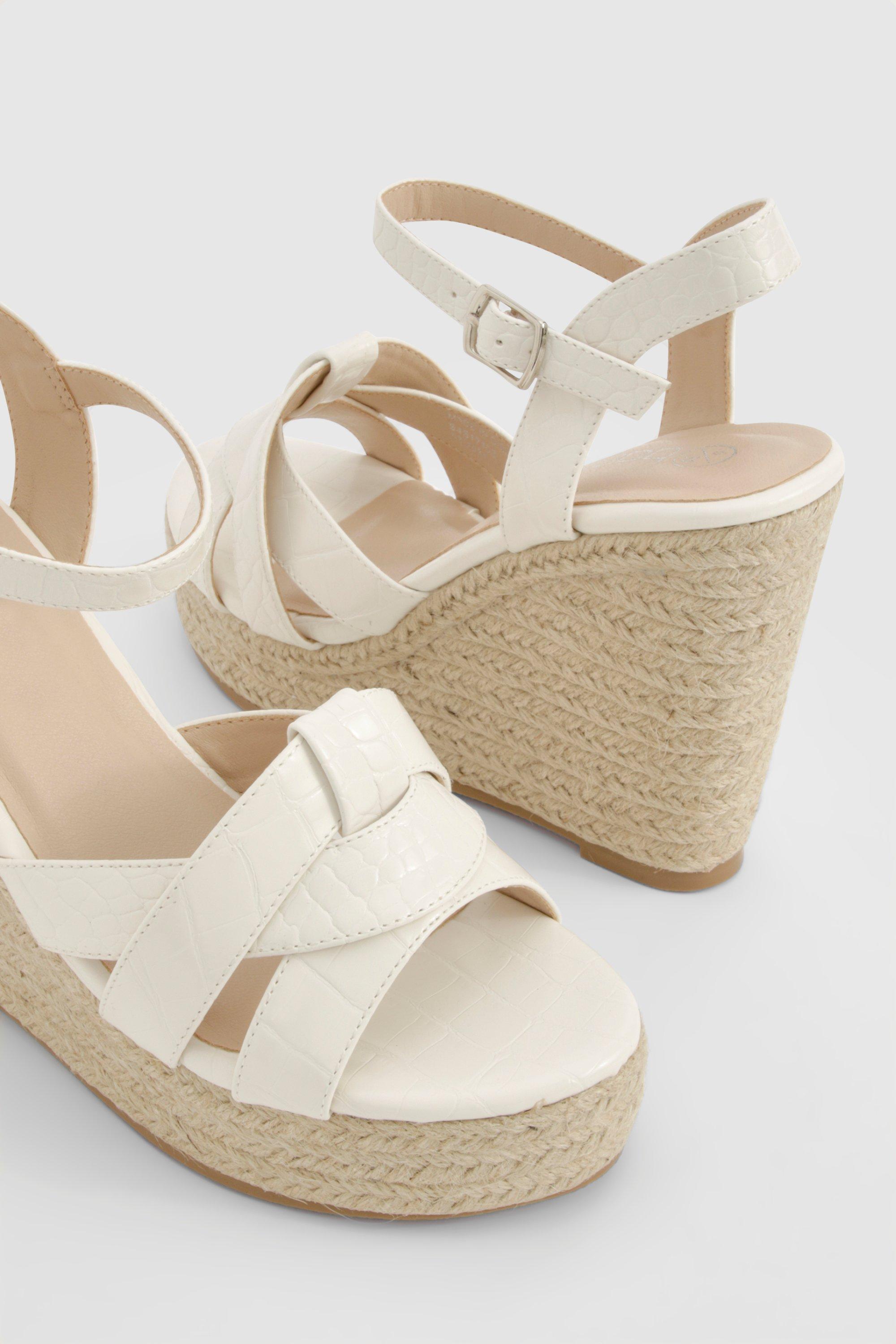 Boohoo espadrille wedges online