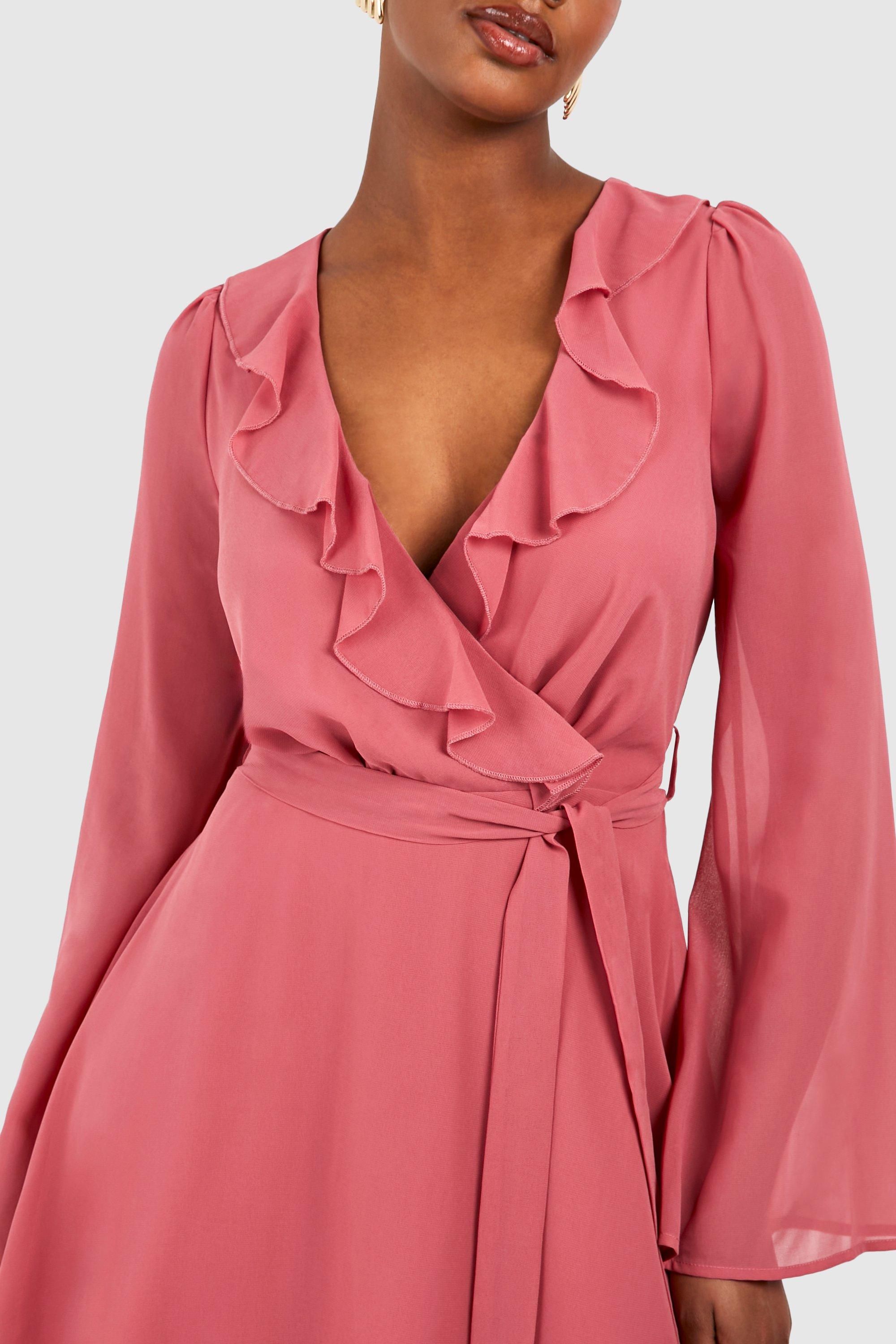Wrap skater dress sales