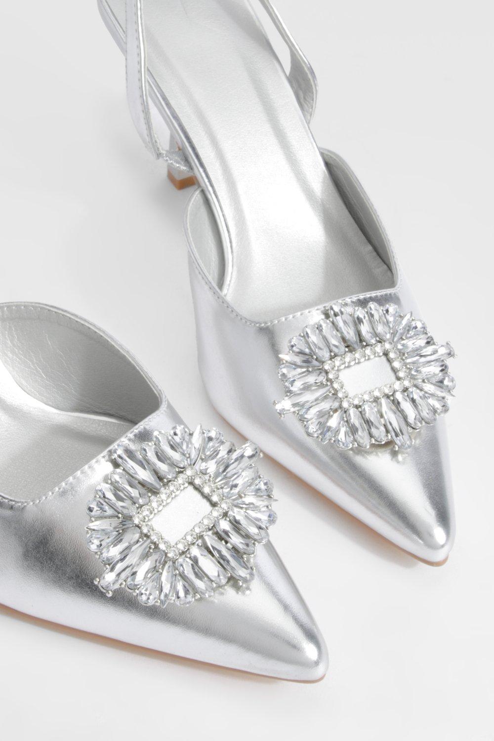 Silver embellished clearance shoes