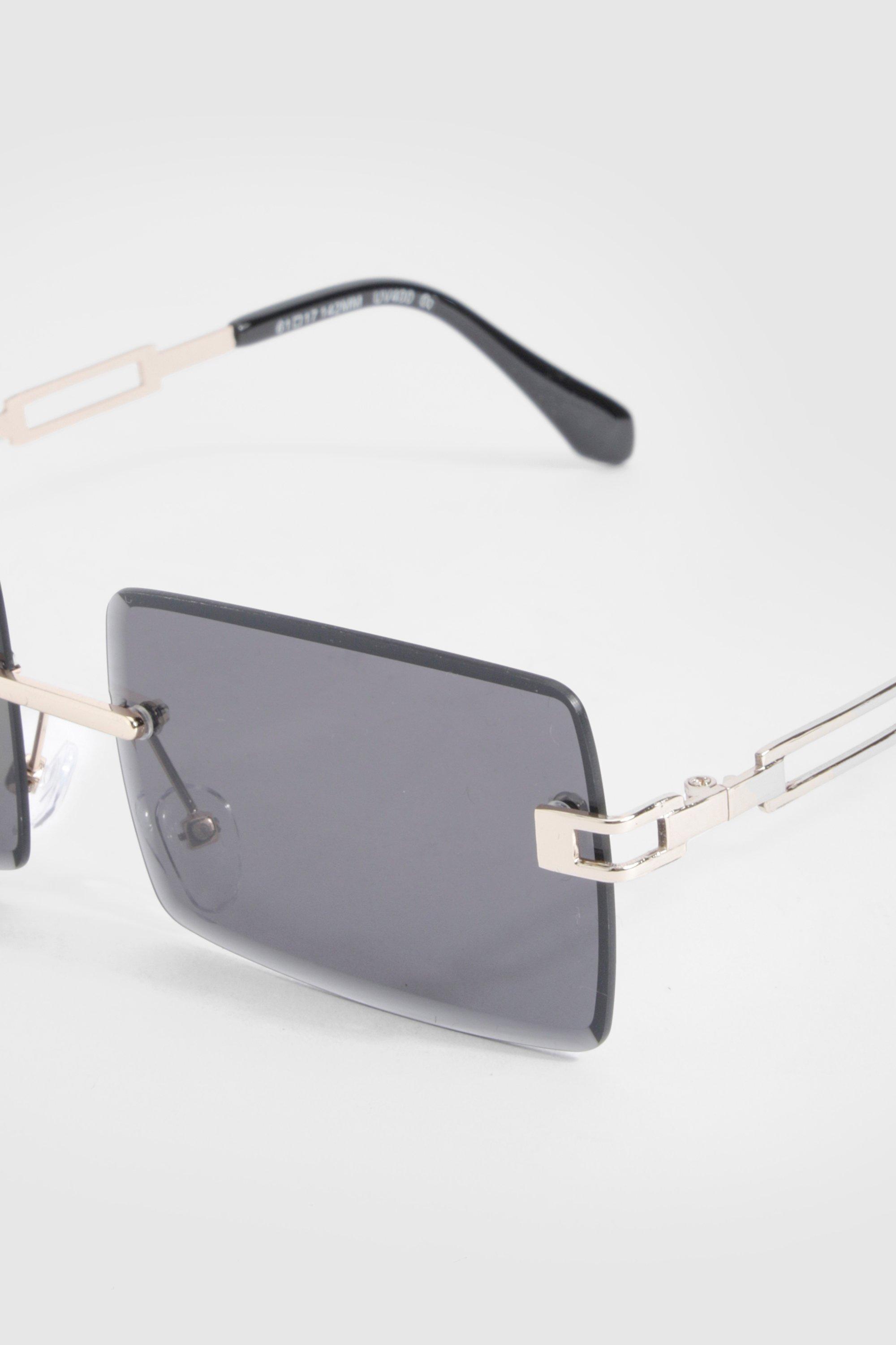 Metal Frame Rectangular Sunglasses