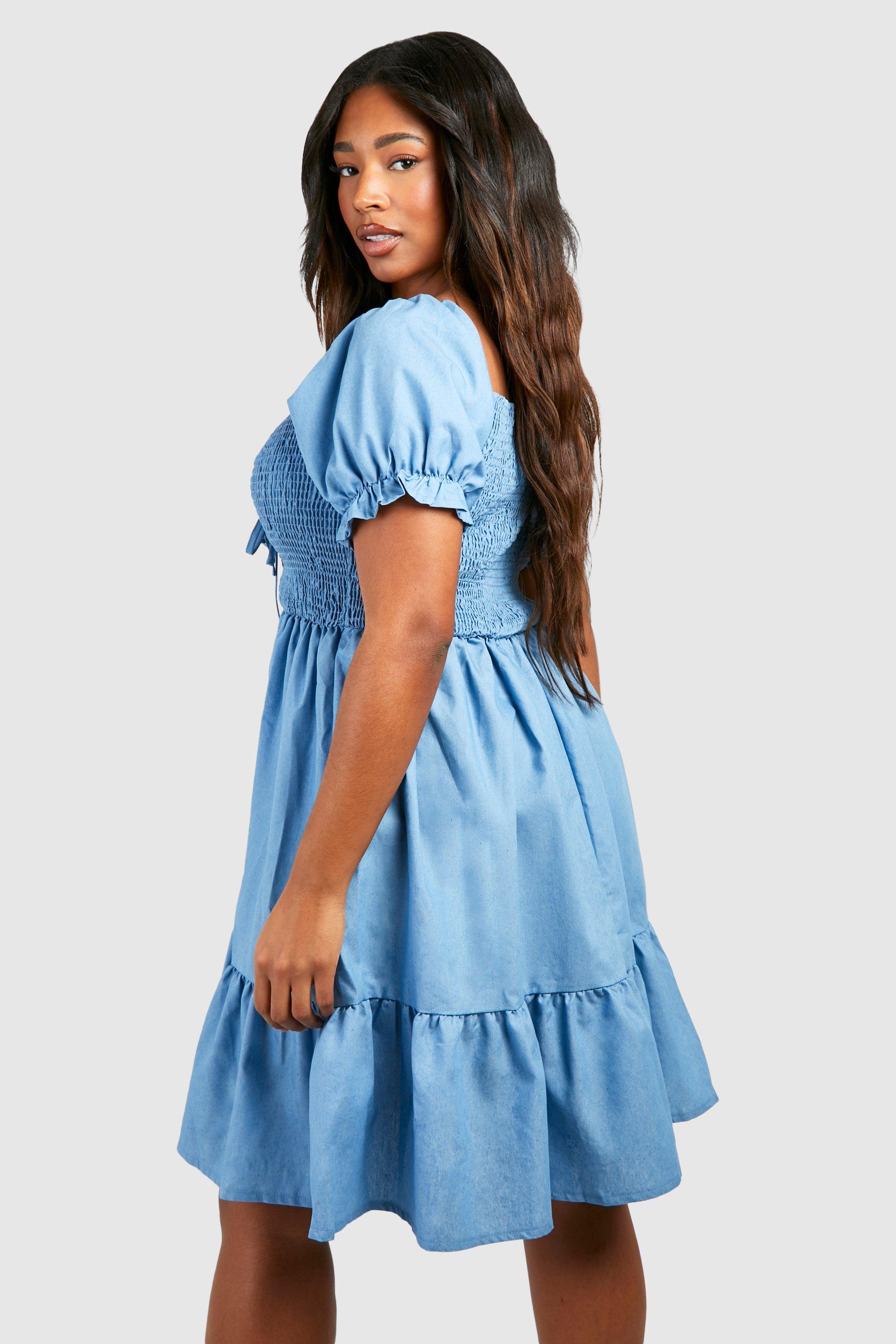 Chambray skater clearance dress