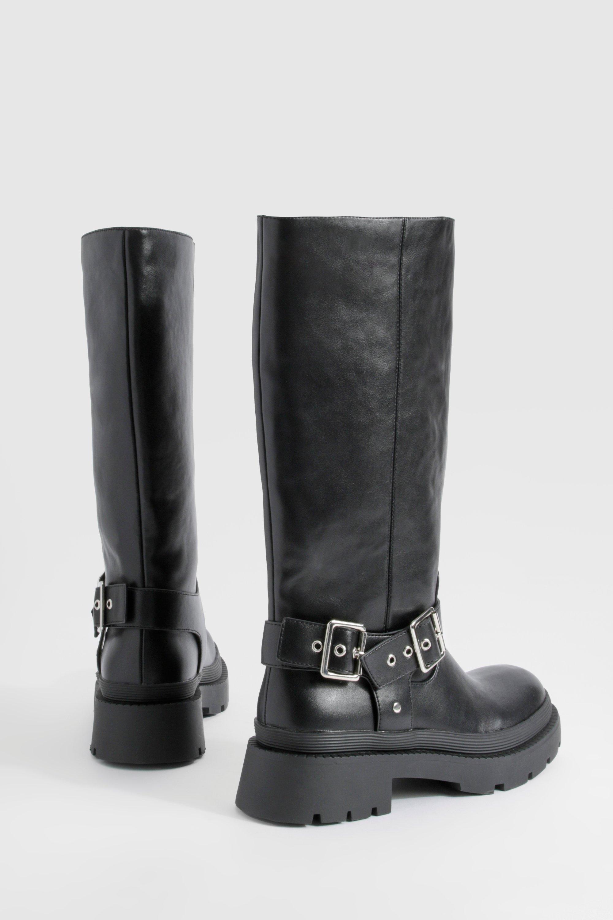 Boohoo biker boots online