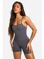 Charcoal Premium Sculpt Padded Strappy Sports Vest