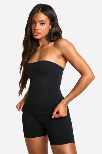 Premium Sculpt Padded Bandeau Top black