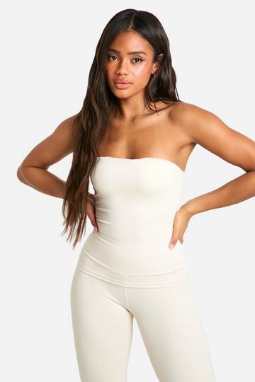 Premium Sculpt Padded Tube Top stone