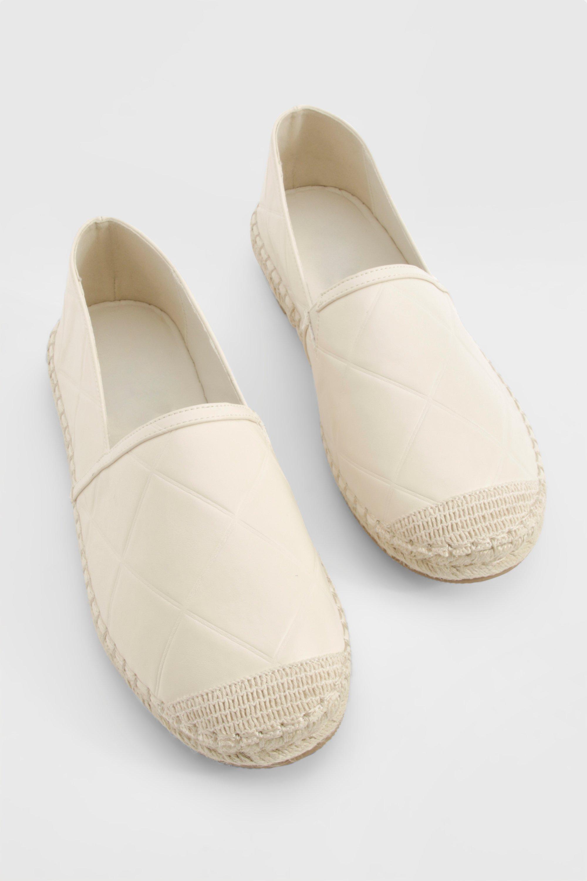 Wide Fit Embossed Espadrilles boohoo