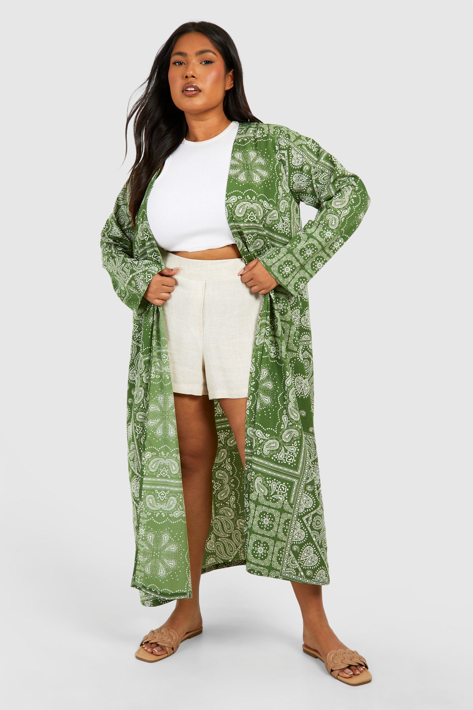 Boohoo kimono plus size hot sale