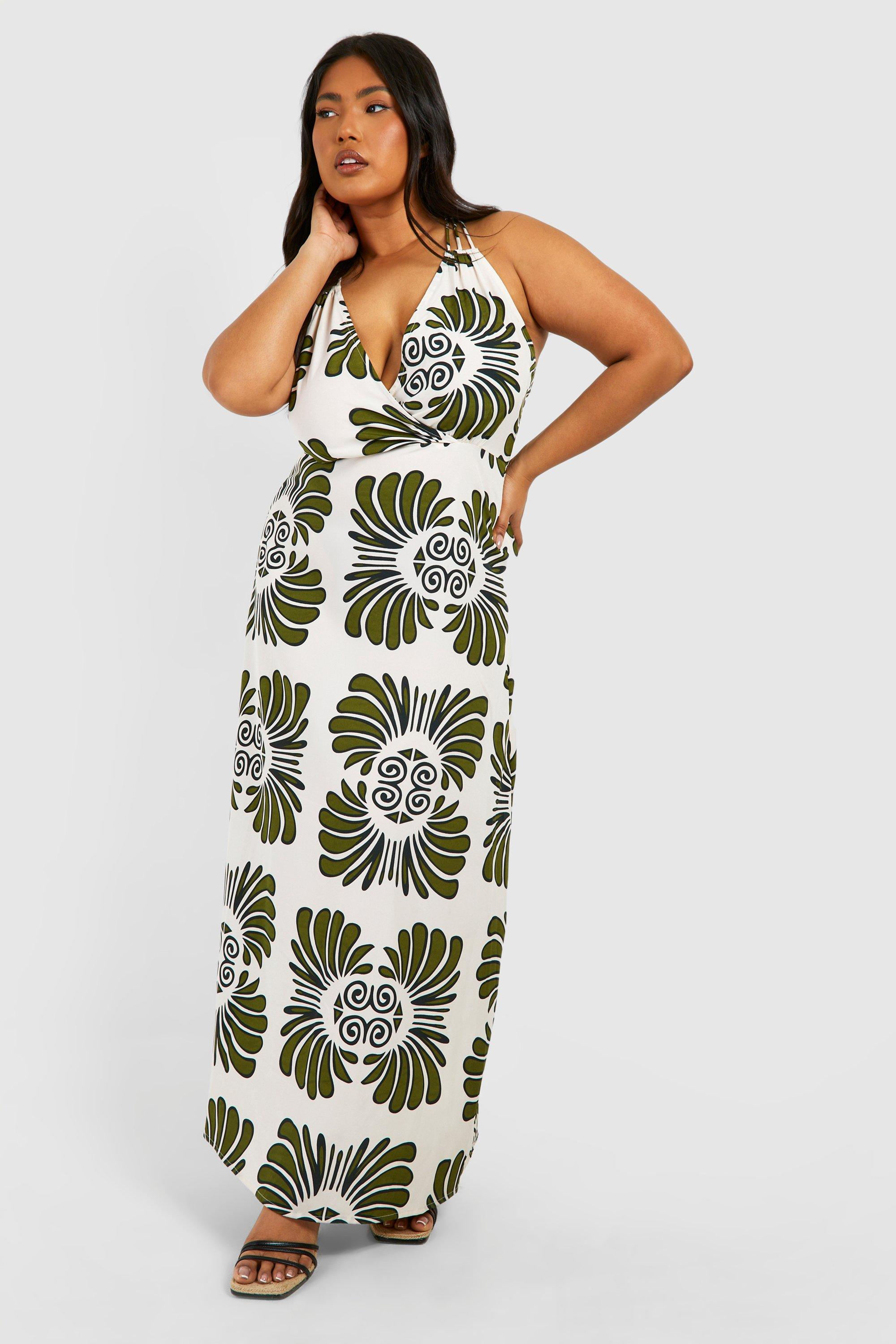 Maxi dress with scarf clearance
