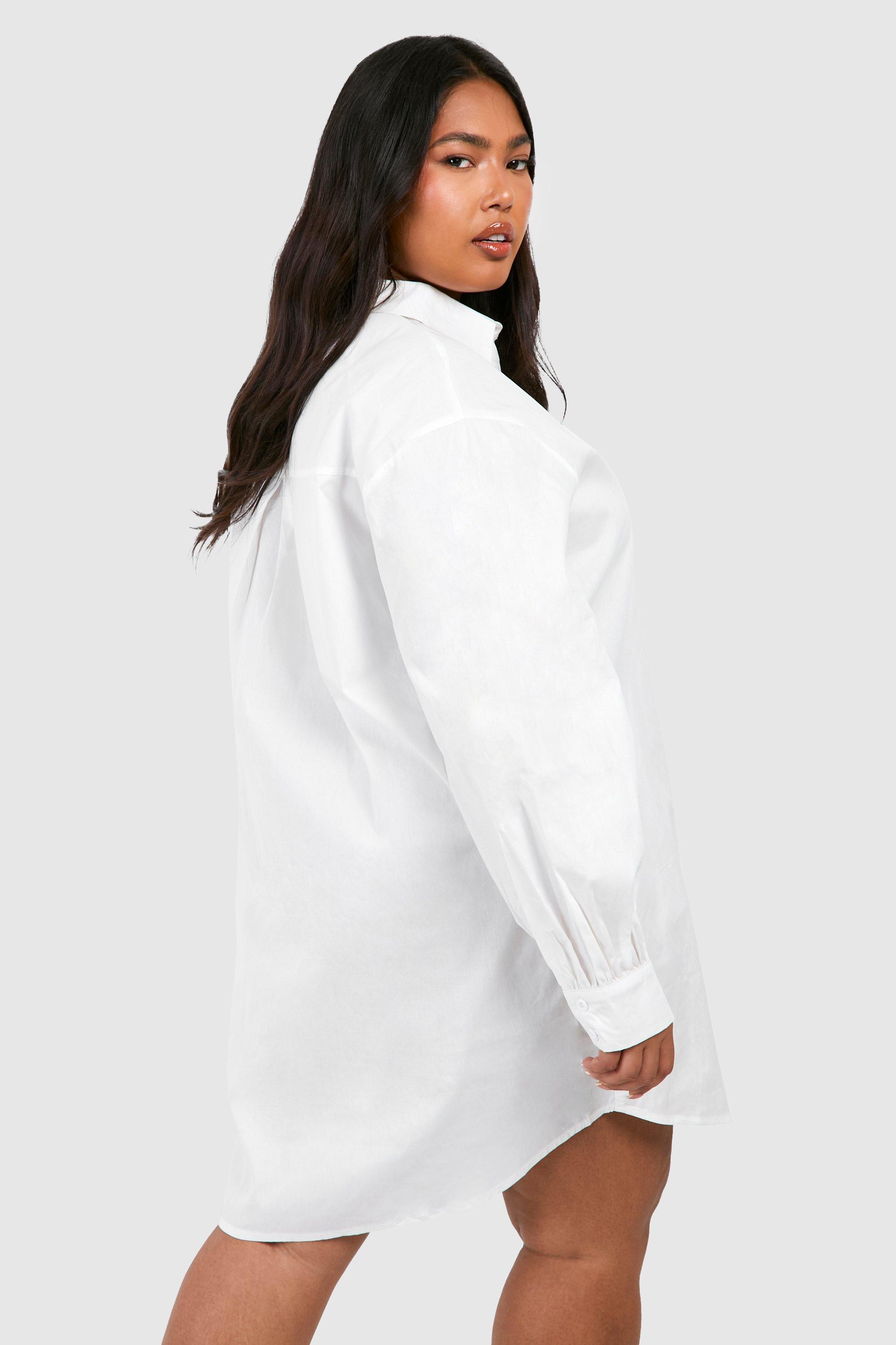 Plus Cotton Poplin Ultimate Oversized Shirt Dress | boohoo