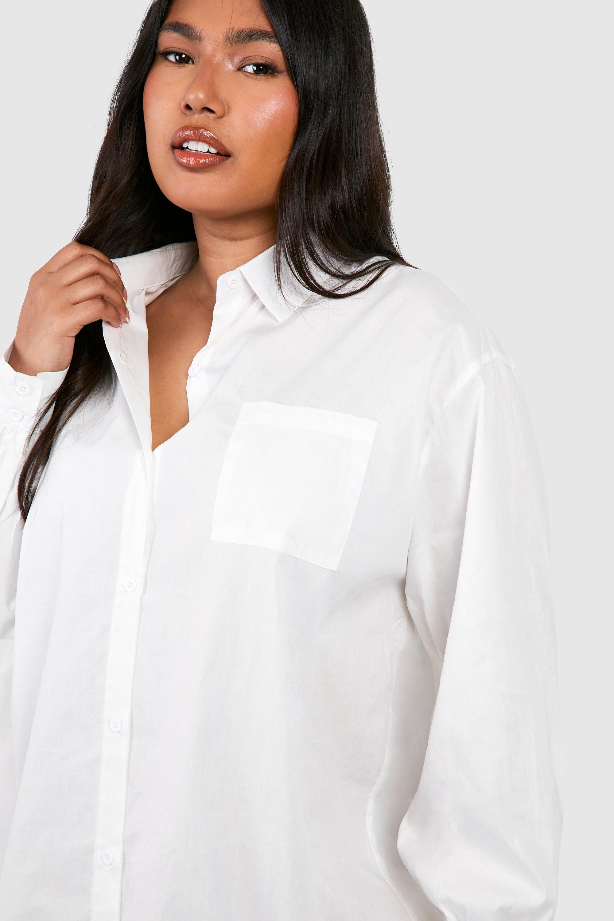 Plus Cotton Poplin Ultimate Oversized Shirt Dress