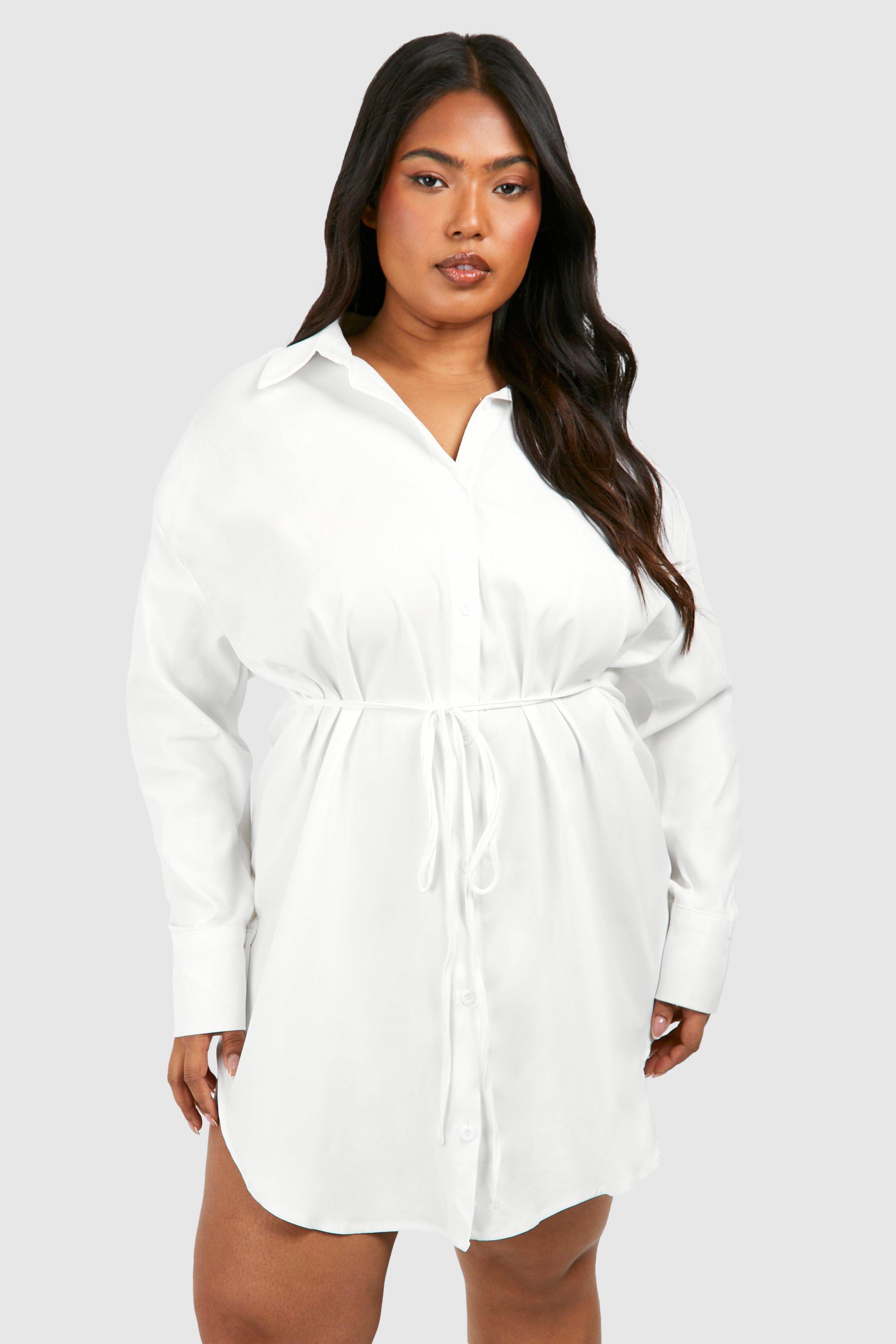 Plus size cinched waist dress best sale